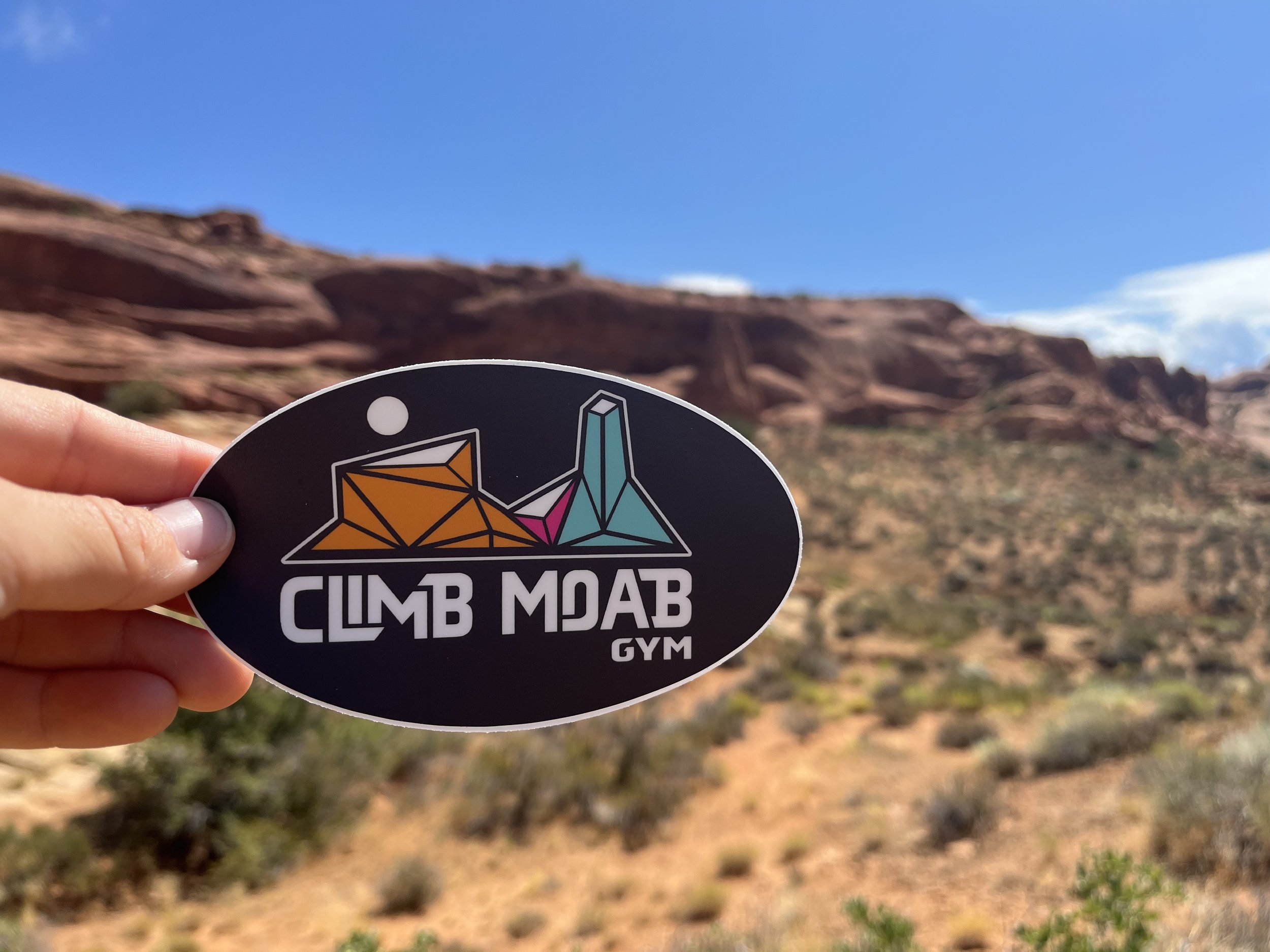 Climb Moab Oval Sticker