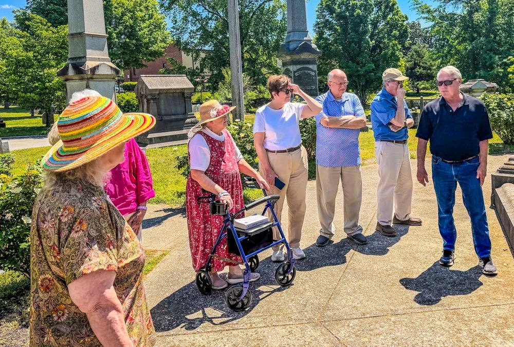 Lunch Bunch Connects Over Lunch at Ale Rae’s Gastro Pub and Explores Old Gray Cemetery