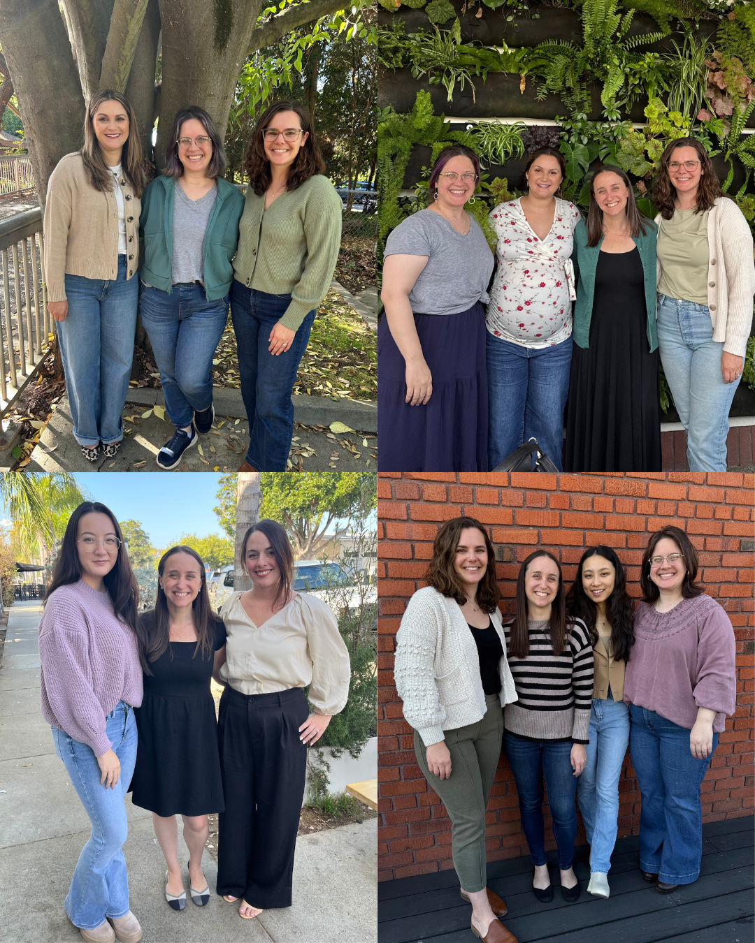 4-grid photo. Each photo contains an image of psychologists from Child Psychology Center