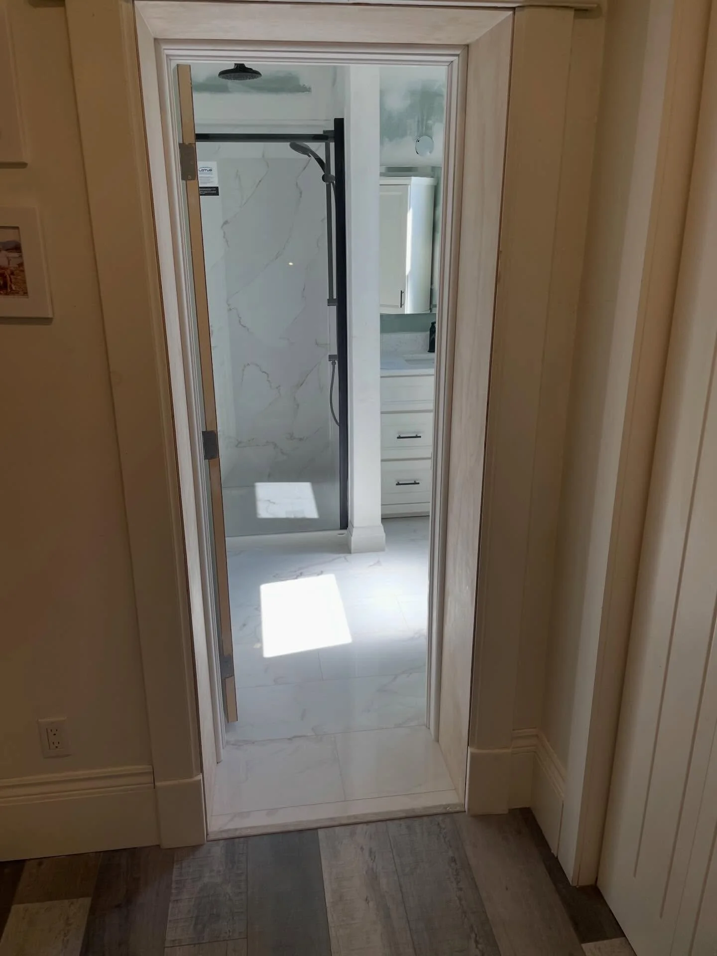 It&rsquo;s come a long way but with a little primer and paint this bathroom will be ready for final touches.