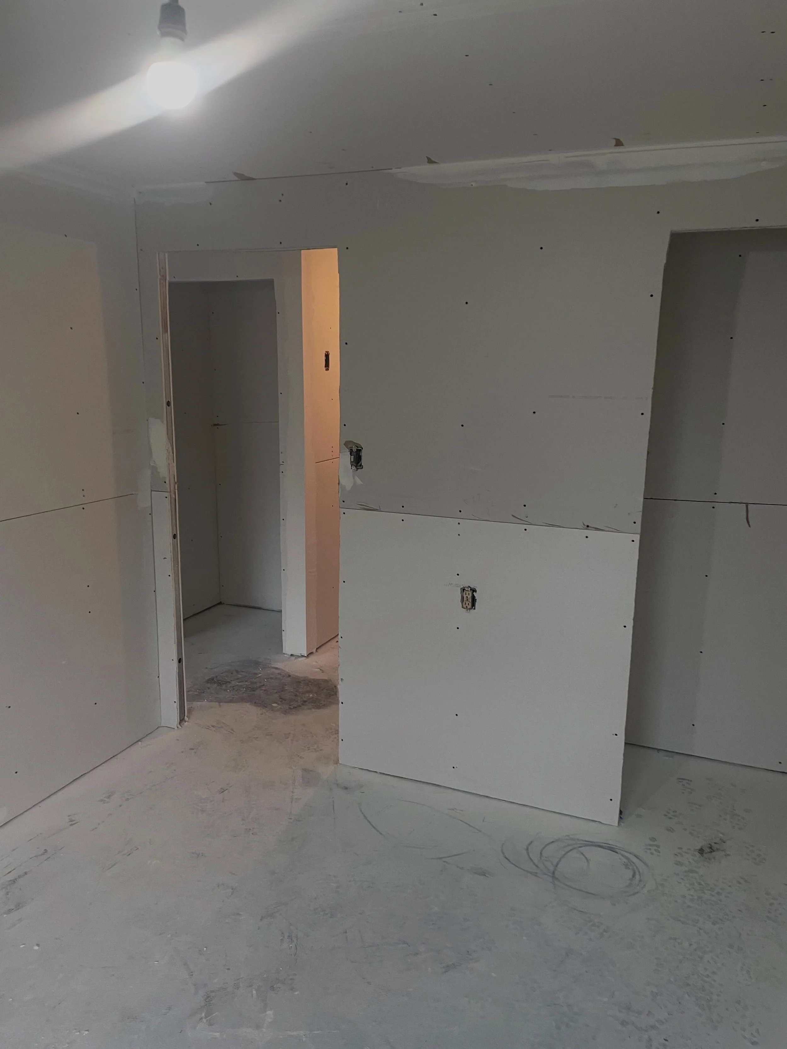 Board is up and ready for plaster
