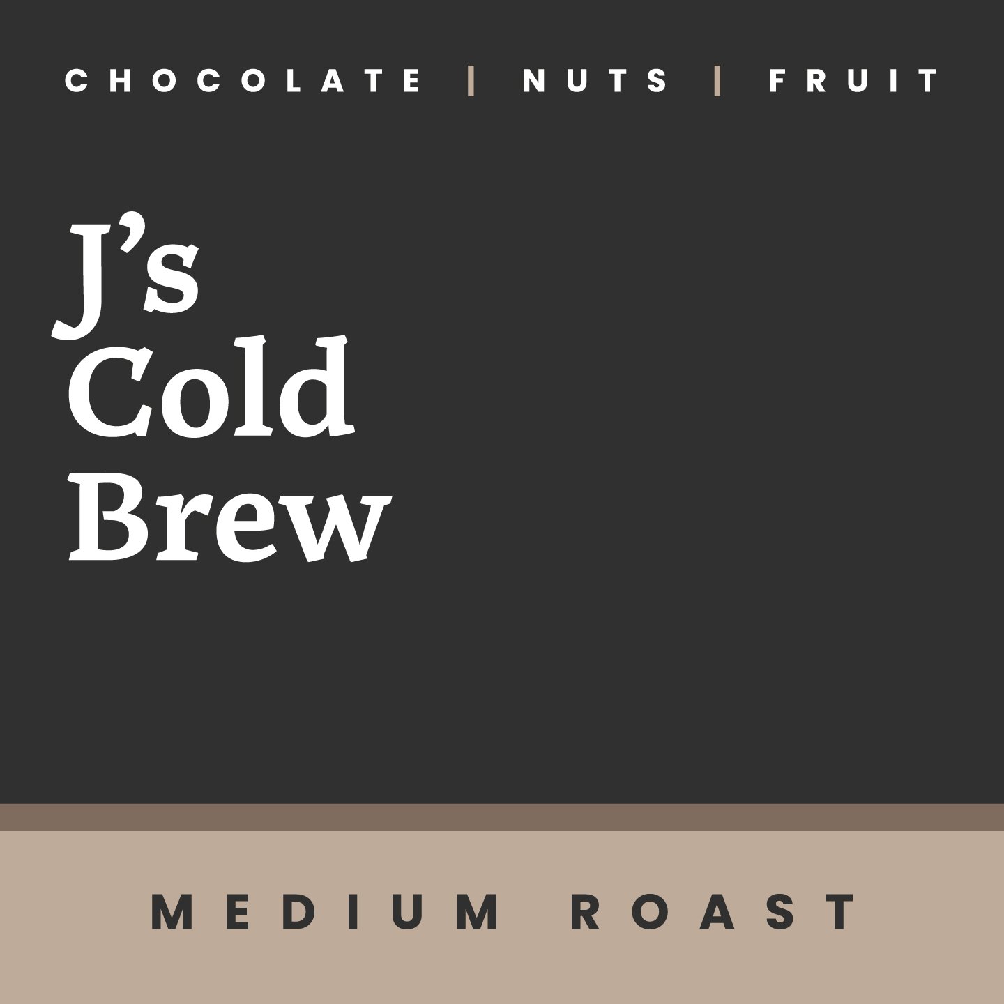 12oz J's Cold Brew - Medium Roast