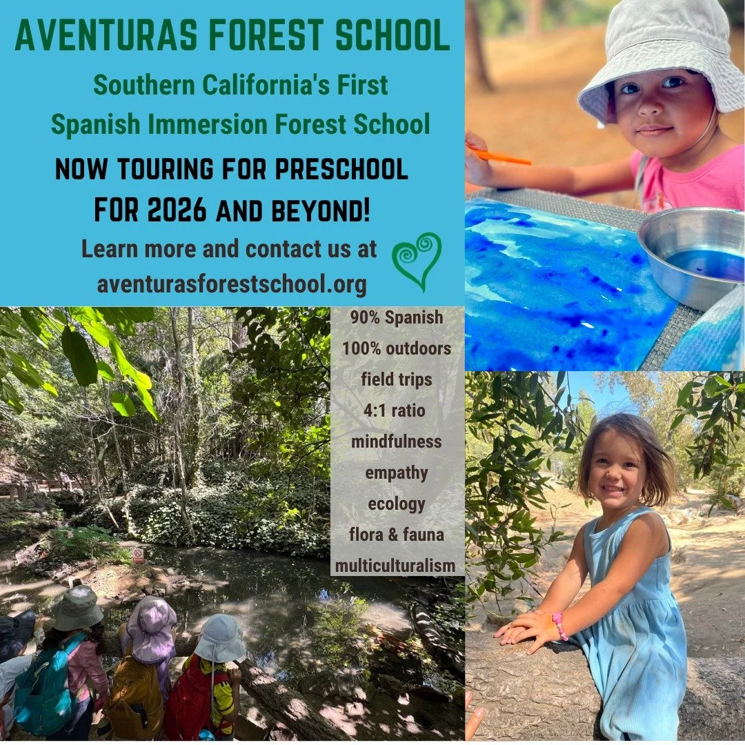 💚 Now touring for preschool for 2026 and beyond at Southern California's first Spanish immersion forest school! To learn more and contact us, please visit our website at aventurasforestschool.org or see the link in our bio. Led by a Harvard-trained 
