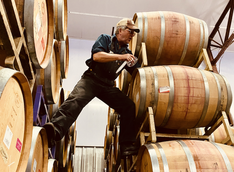 Greg La Follette in the cellar