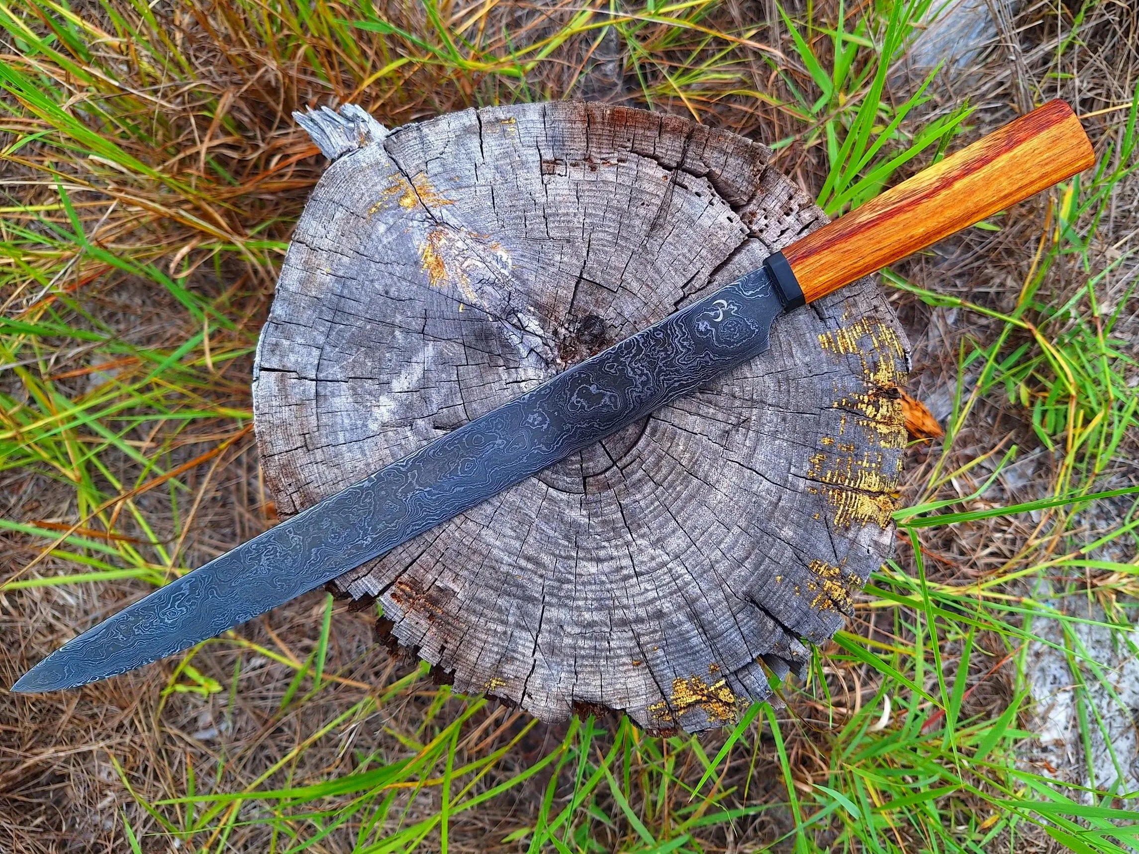 Triple Damascus Brisket Knife