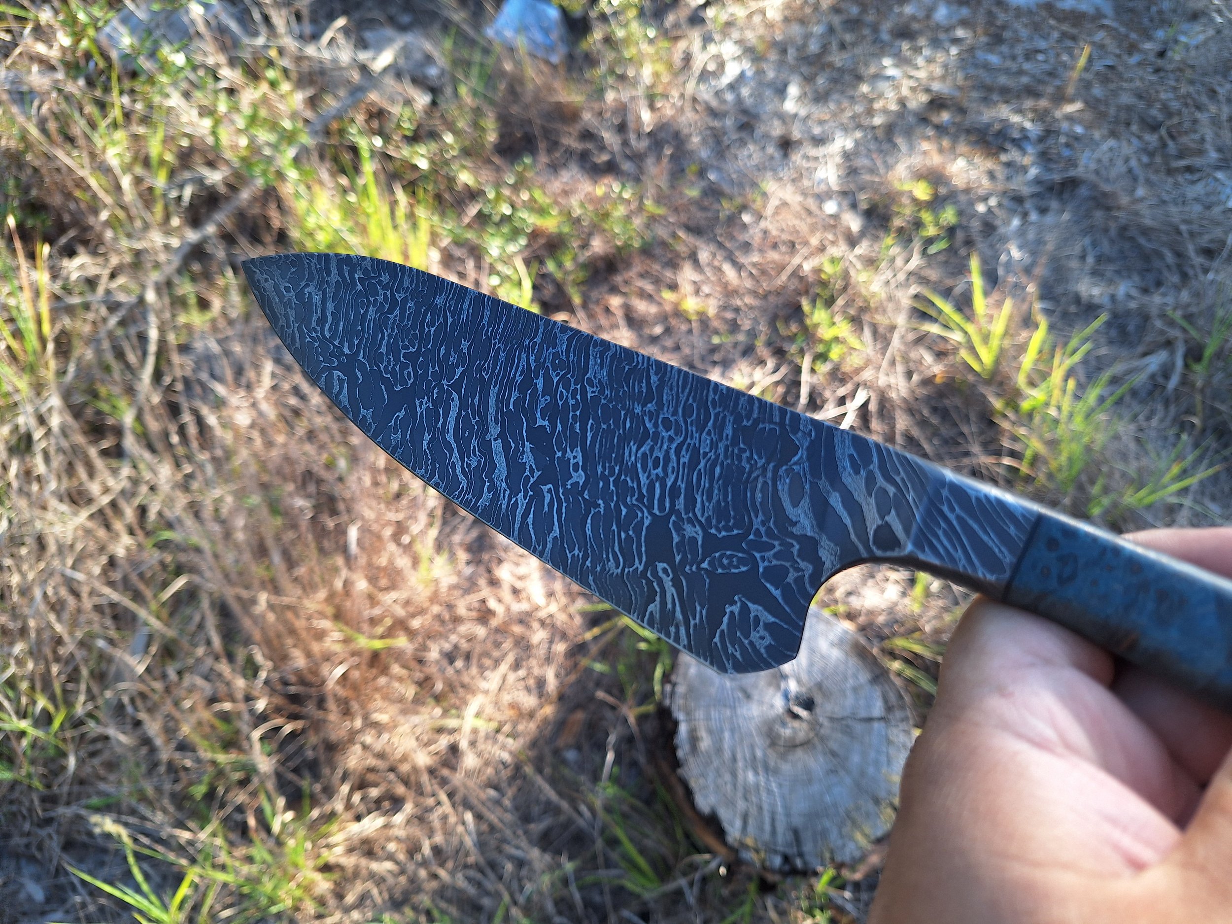 Twist Ball Bearing Damascus Chef Knife