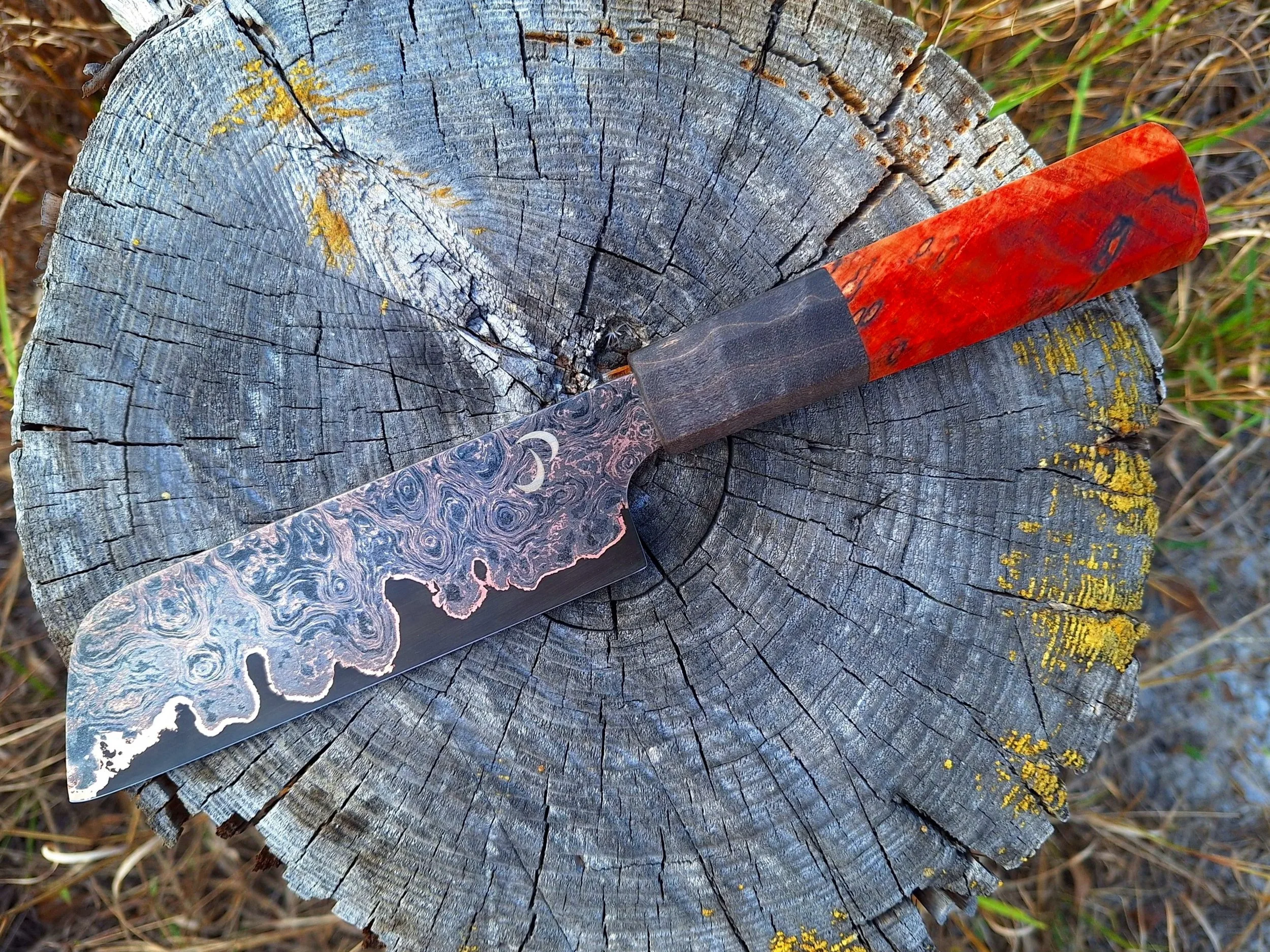 Copper Mesh San Mai Knife