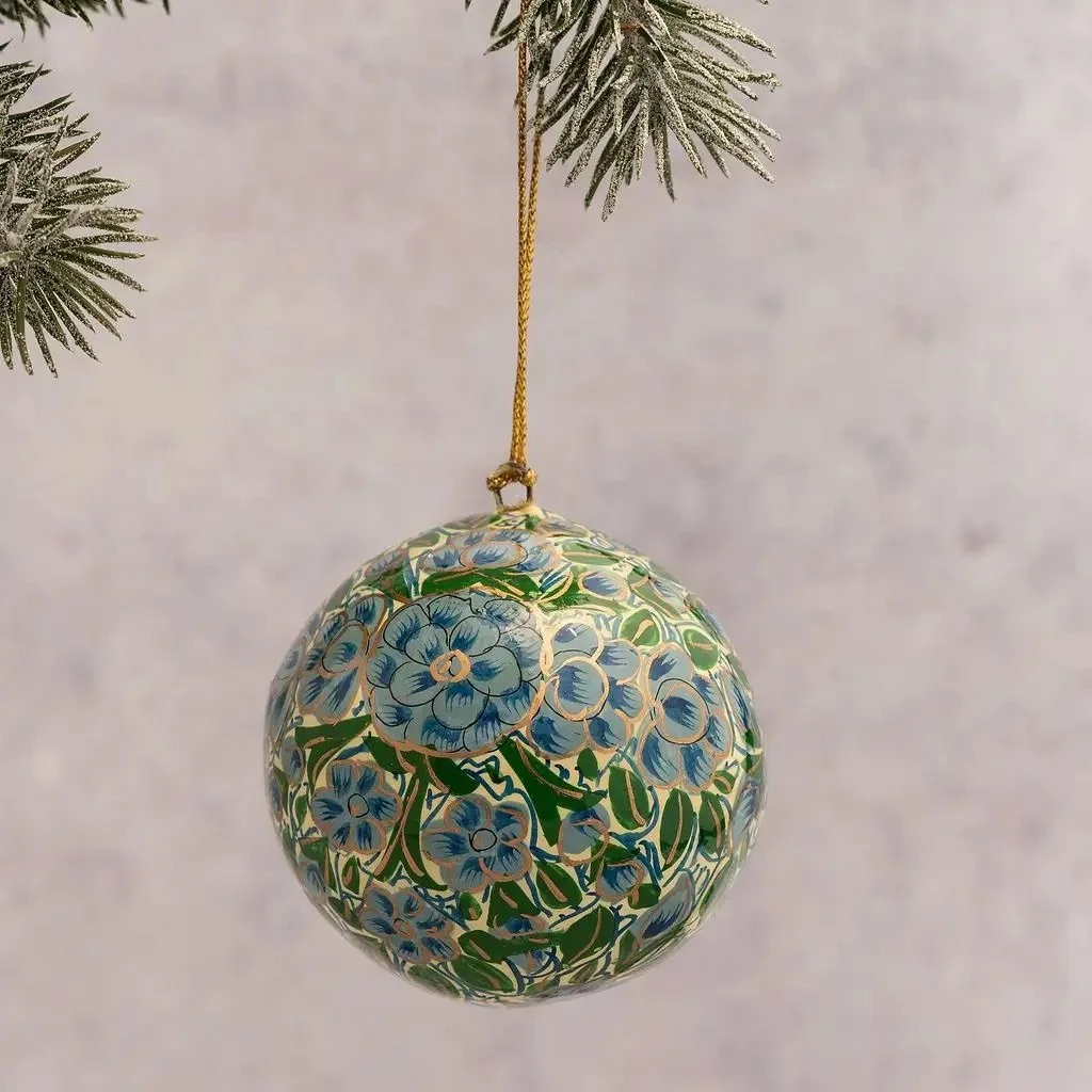 2" Paper-Mache Christmas Bauble