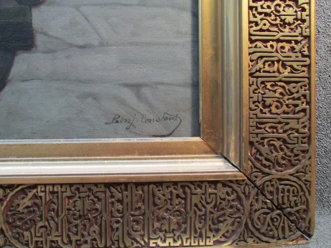 detailed frame corner from a piece of artwork