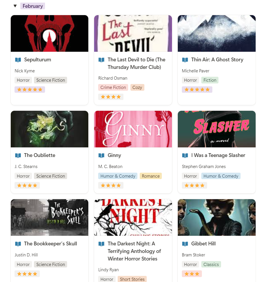 book covers for my february reads