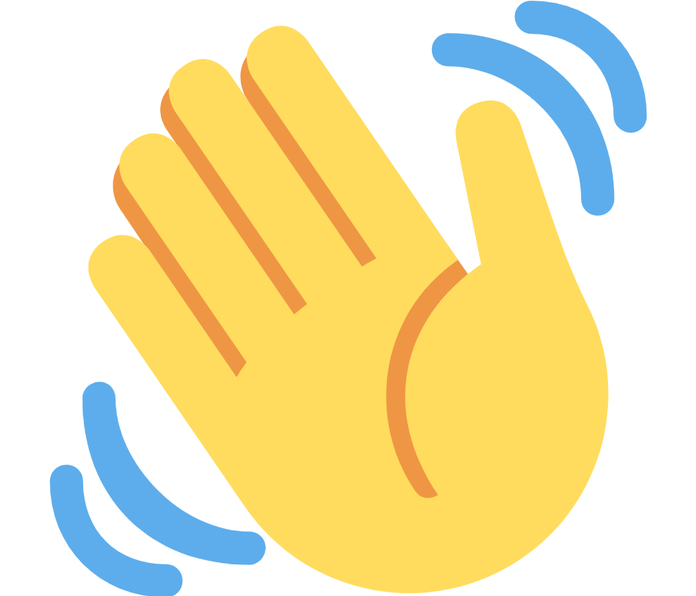 Waving hand emoji