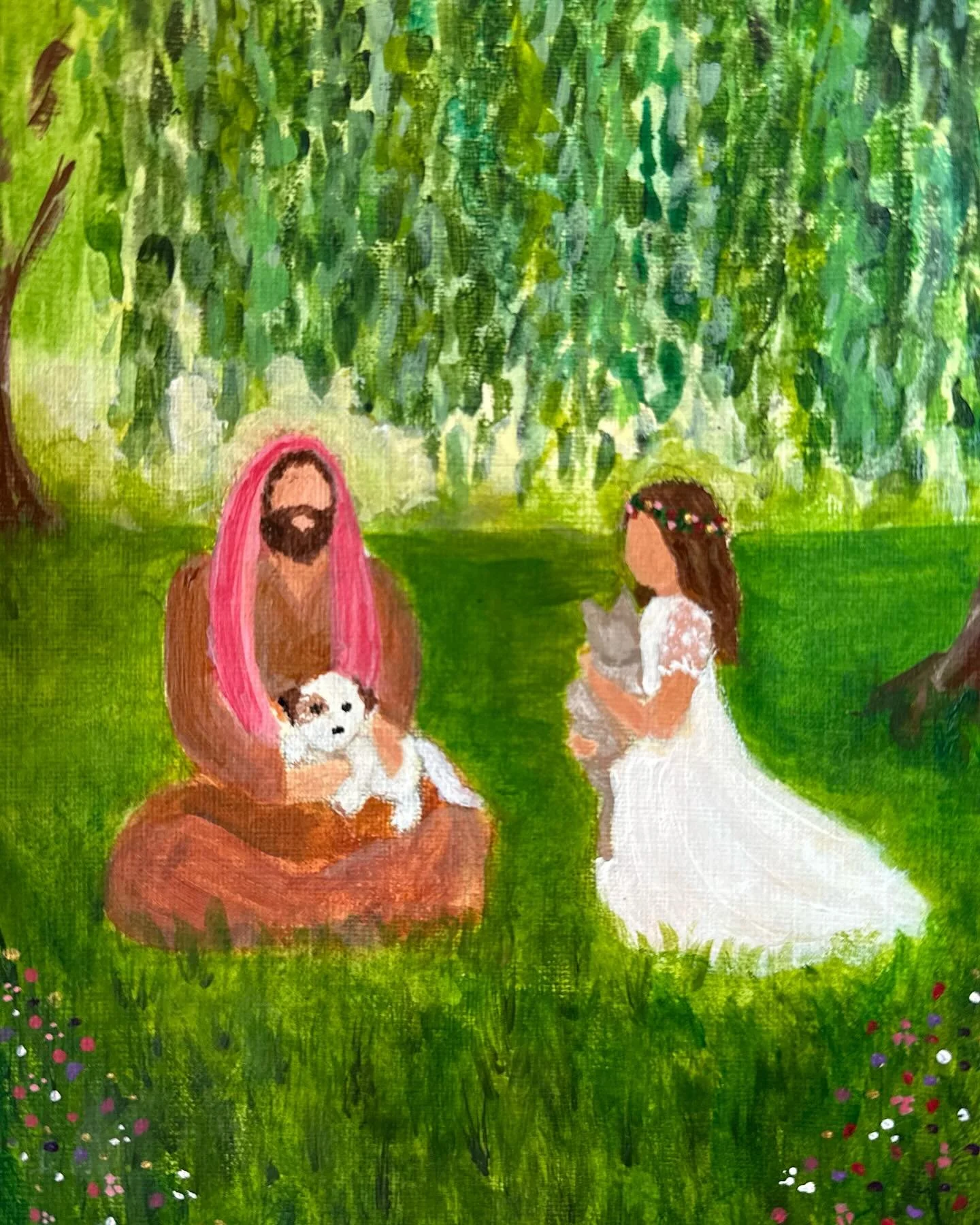 Working on these baptismal portraits over the years has been such a fun creative project for me. With each child&rsquo;s portrait, I find moments here and there to think about where they might find the Savior. The ideas that come to my mind from abov