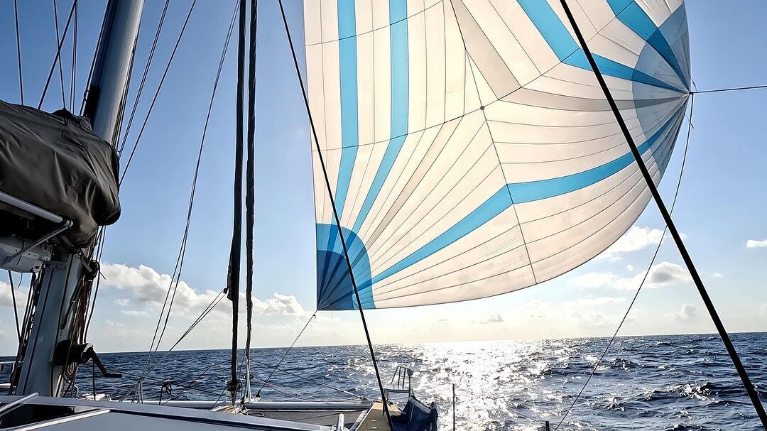In our latest Pacific crossing episode we have to devise some solutions on the fly to prevent the spinnaker tack from chafing and the sheet from getting caught on a stanchion. Just when we thought everything was all set one final challenge had us sea