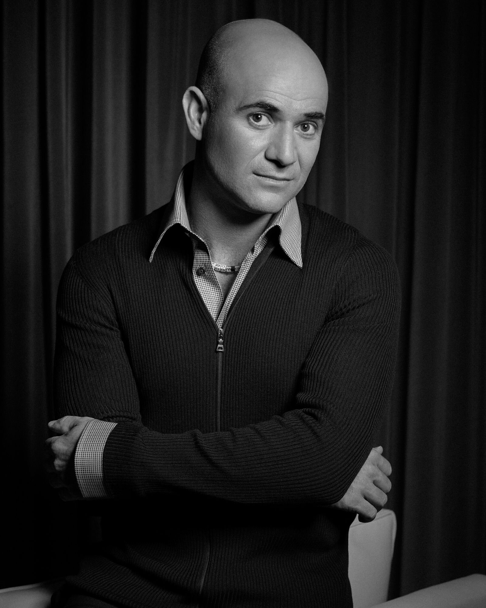 Andre Agassi is an American retired professional tennis player and former world No. 1 photographed by Francis Hills for the cover story of Vegas Magazine