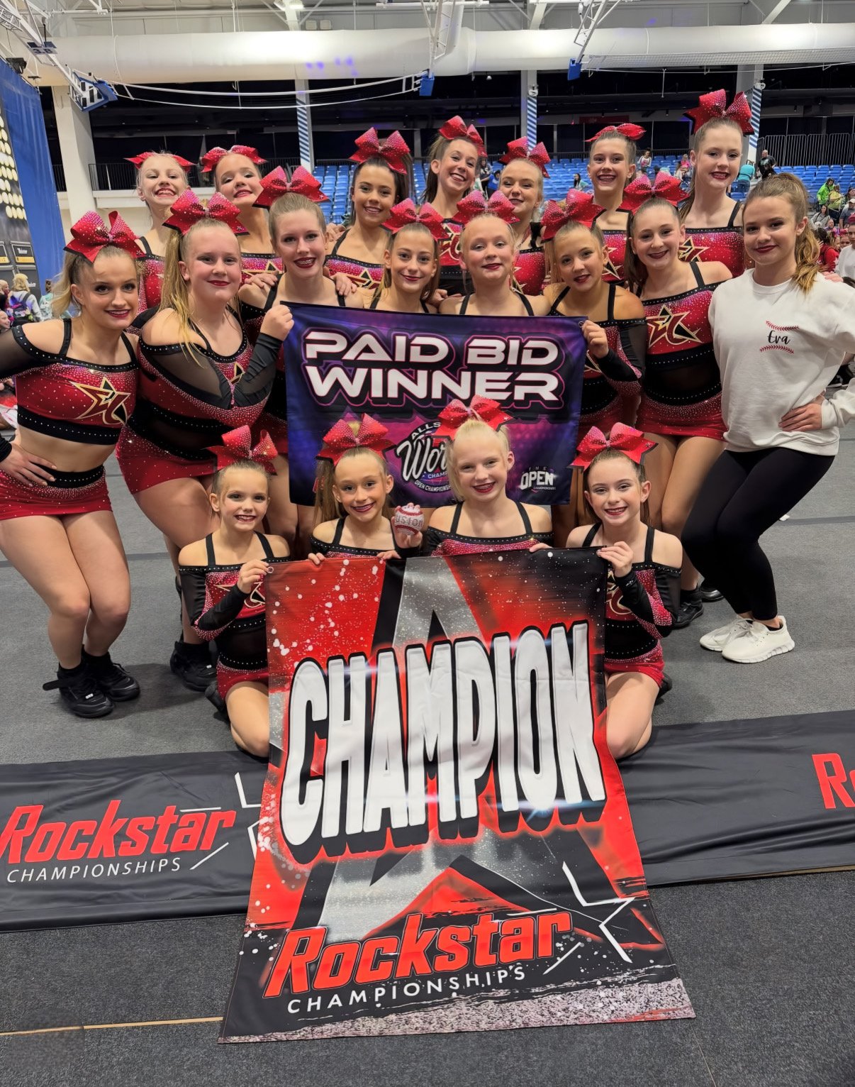 Elite Cheer Fusion Winning in Rebel