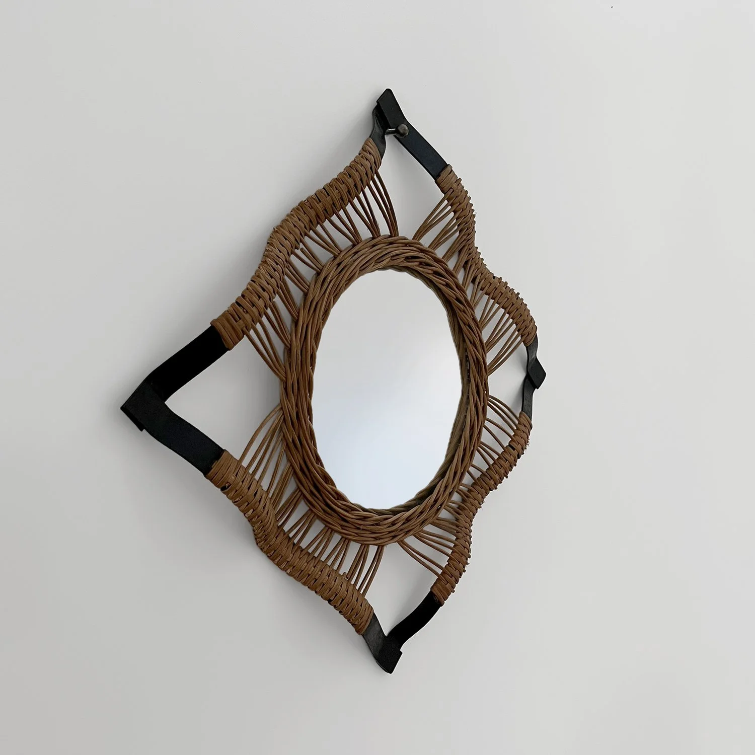 French Rattan and Iron Convex Mirror 3 web.jpg