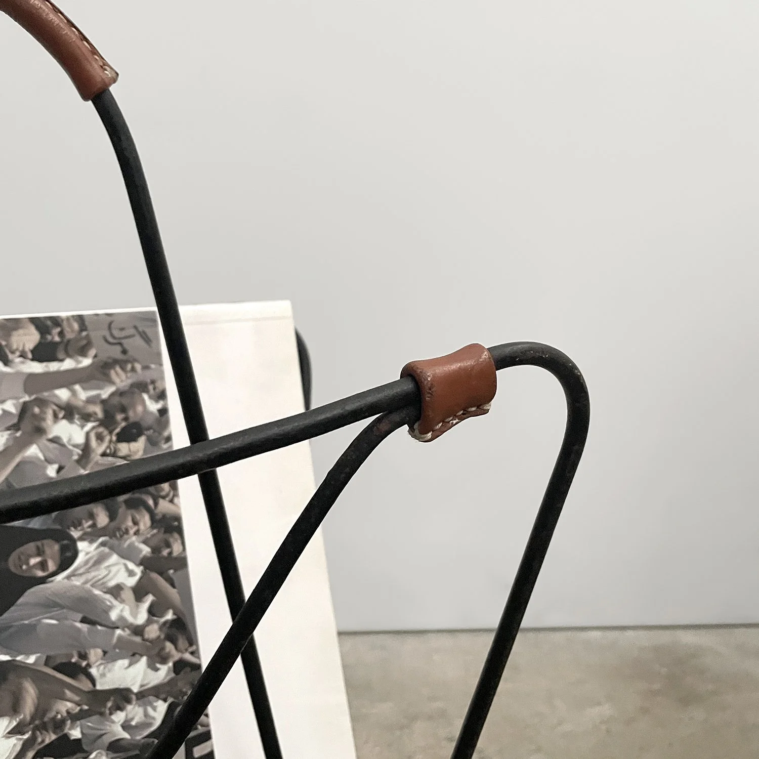 Jacques Adnet Iron & Leather Butterfly Magazine Rack 5 web.jpg