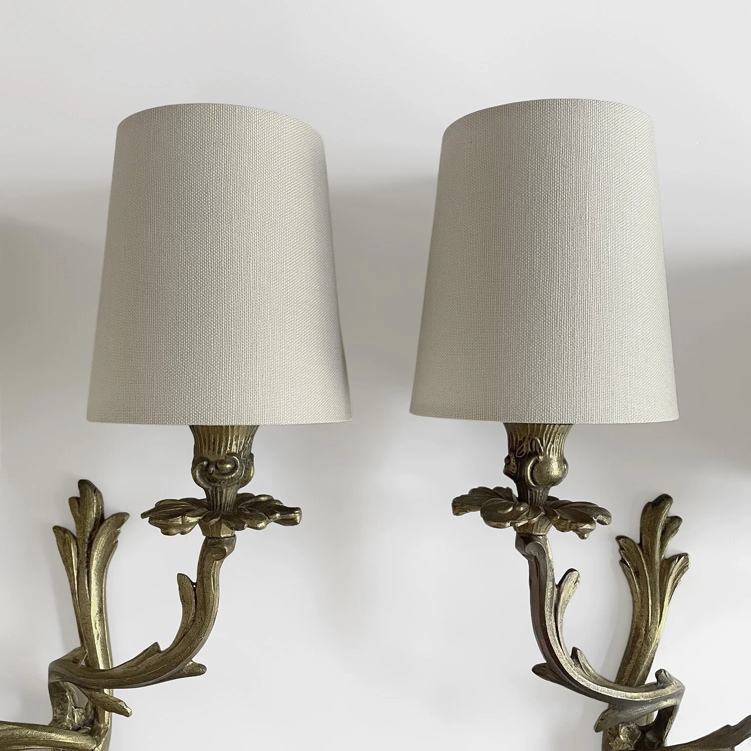 French Aged Bronze Floral Double Light Sconces 4 web.jpg