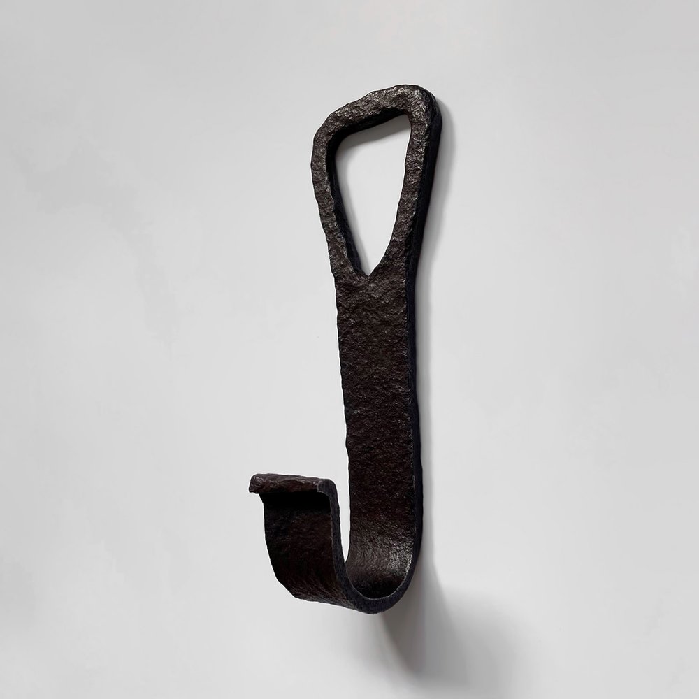 French Rustic Textured Iron Wall Hook — e l e p h a n t e