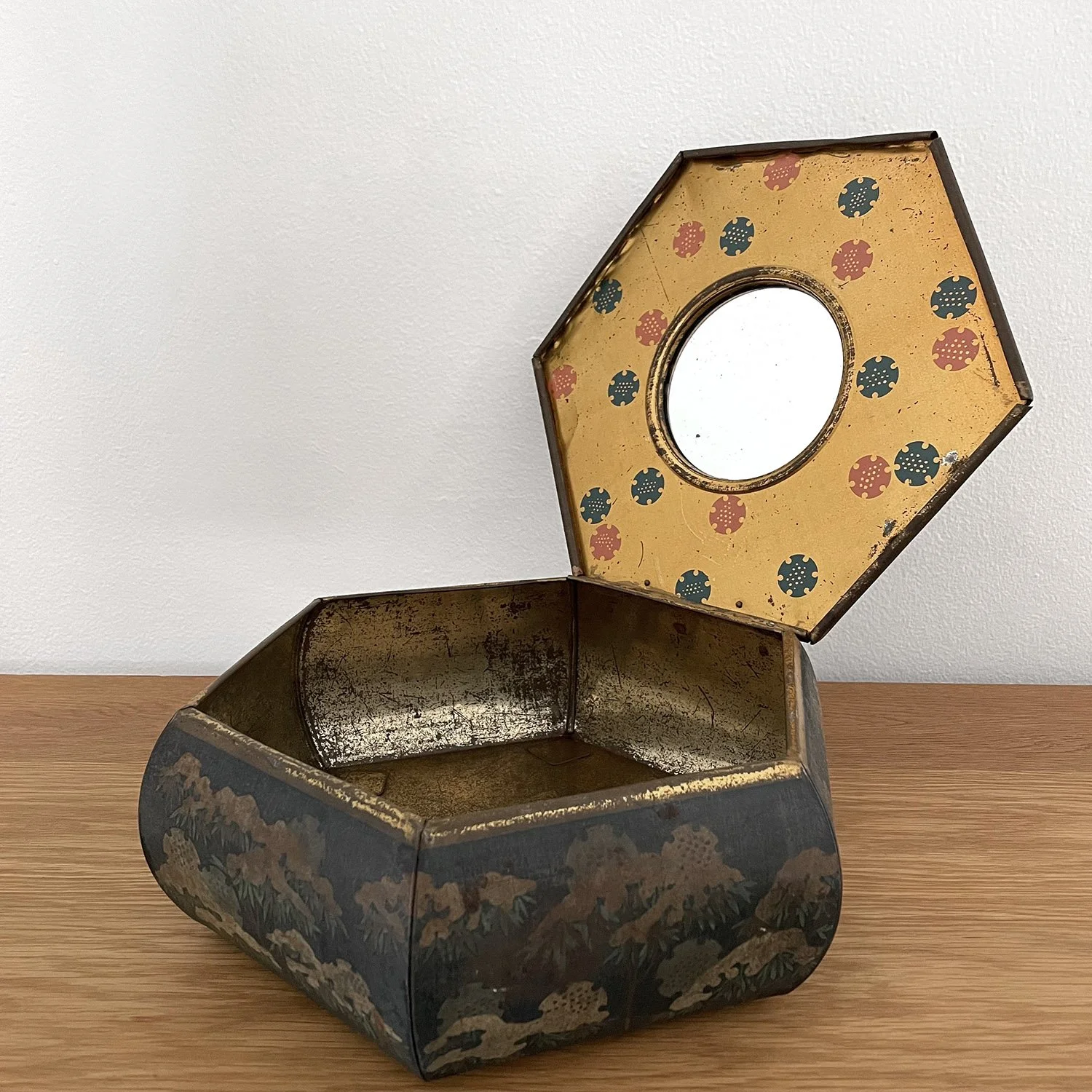 11 Antique Oriental Metal Crane Box web.jpg