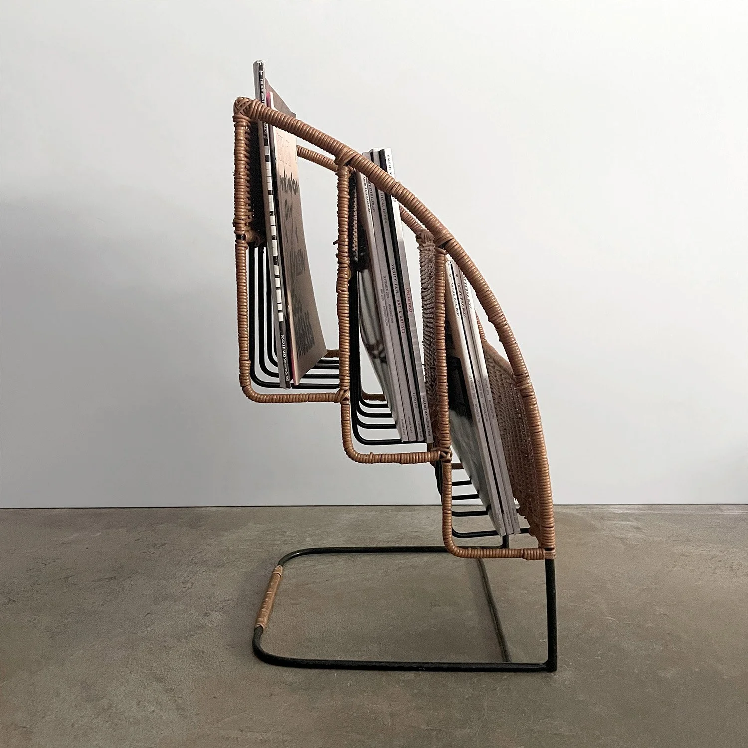 French Wicker & Iron Tiered Magazine Rack 4 web.jpg
