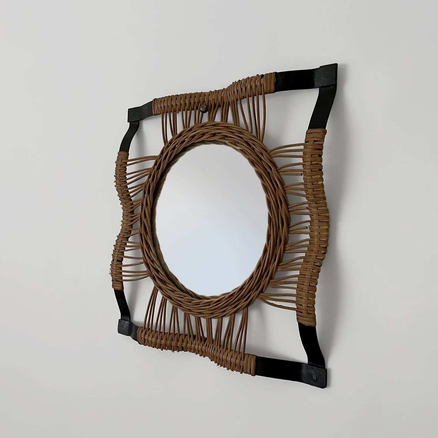 French Rattan and Iron Convex Mirror 13 web.jpg