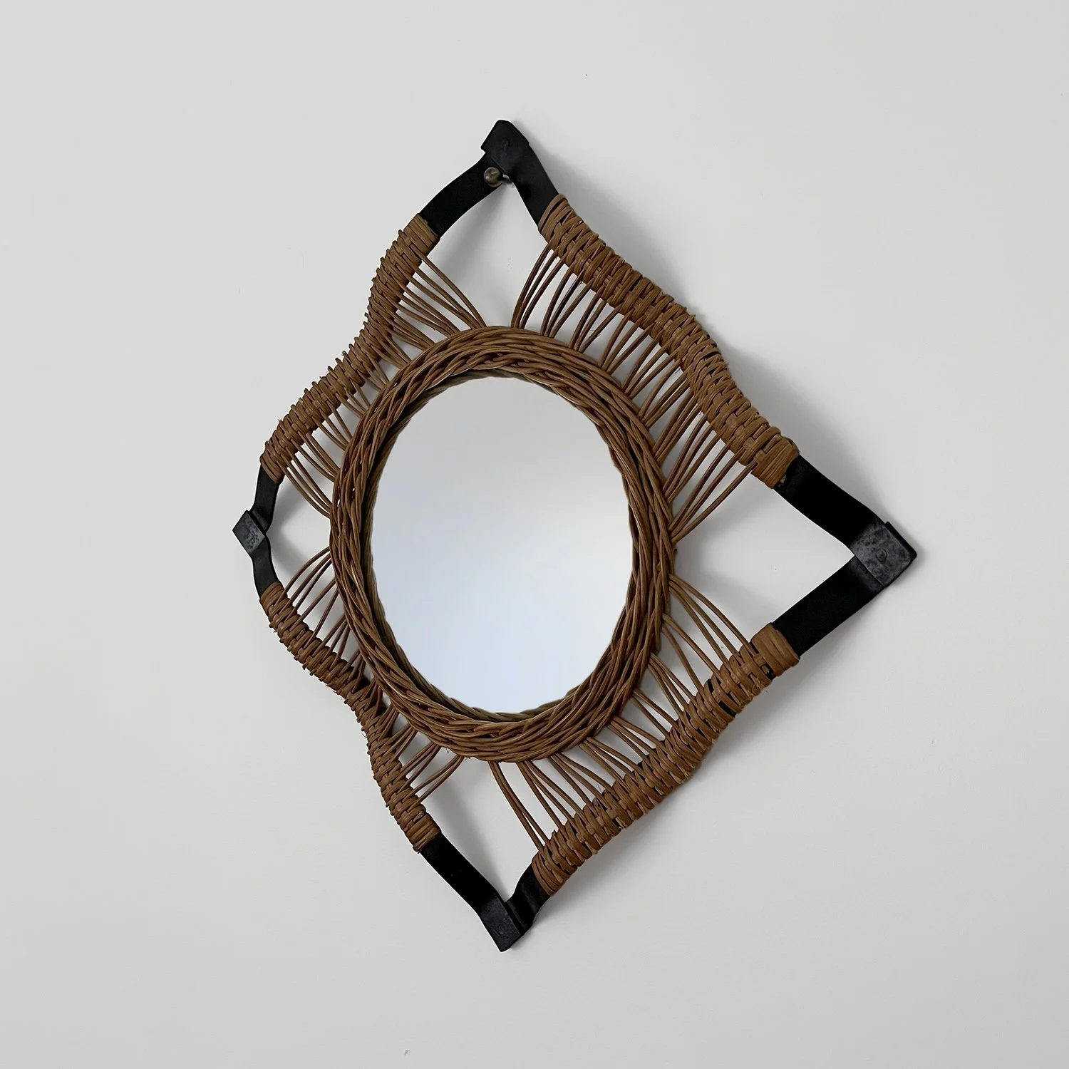 French Rattan and Iron Convex Mirror 6 web.jpg