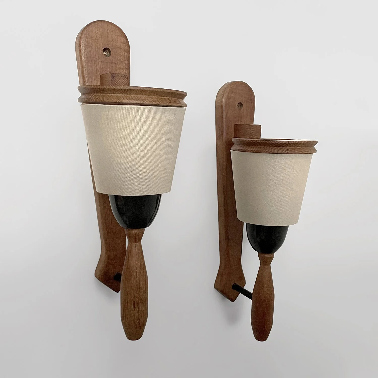 Guillerme et Chambron French Oak & Ceramic Sconces 2 web.jpg