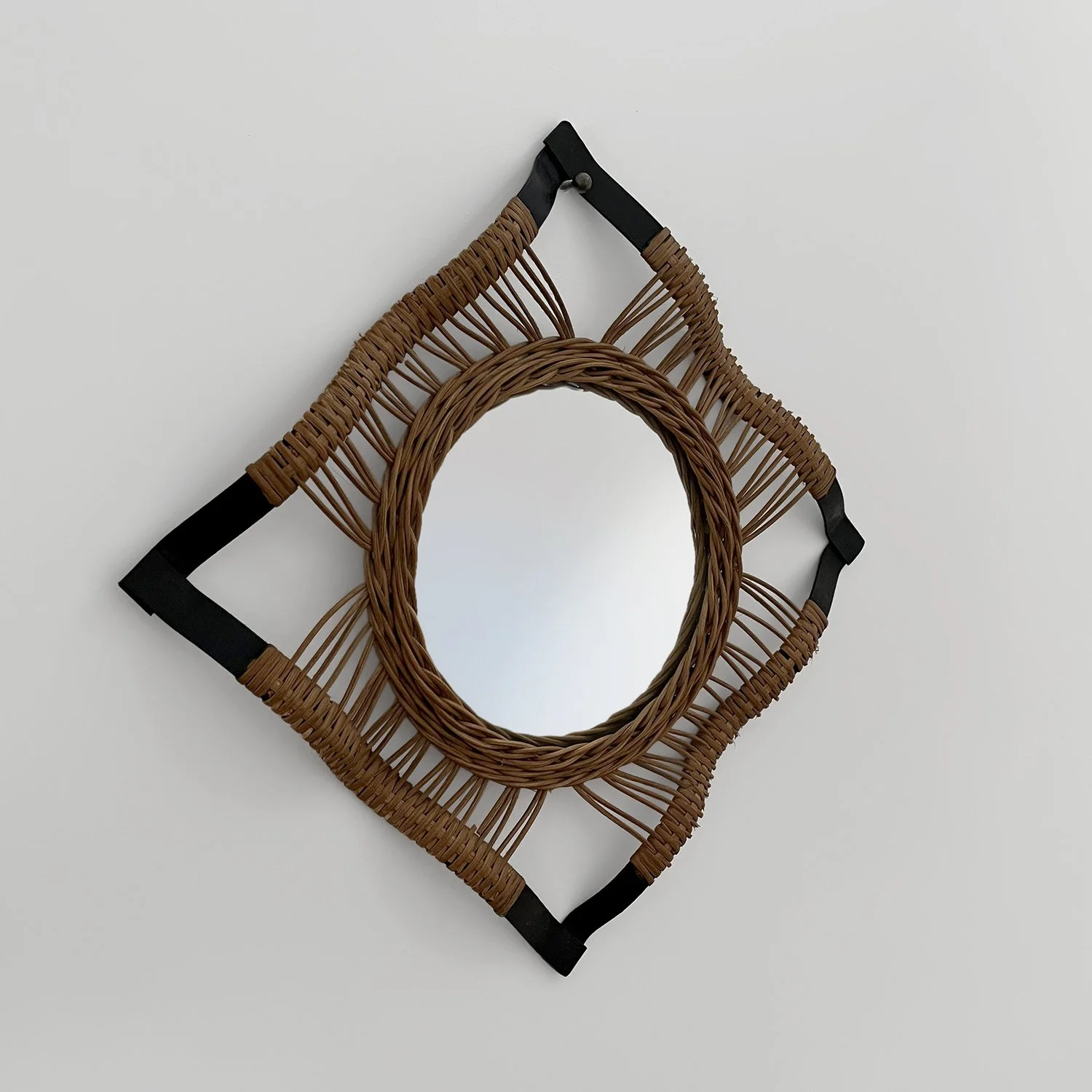 French Rattan and Iron Convex Mirror 2 web.jpg