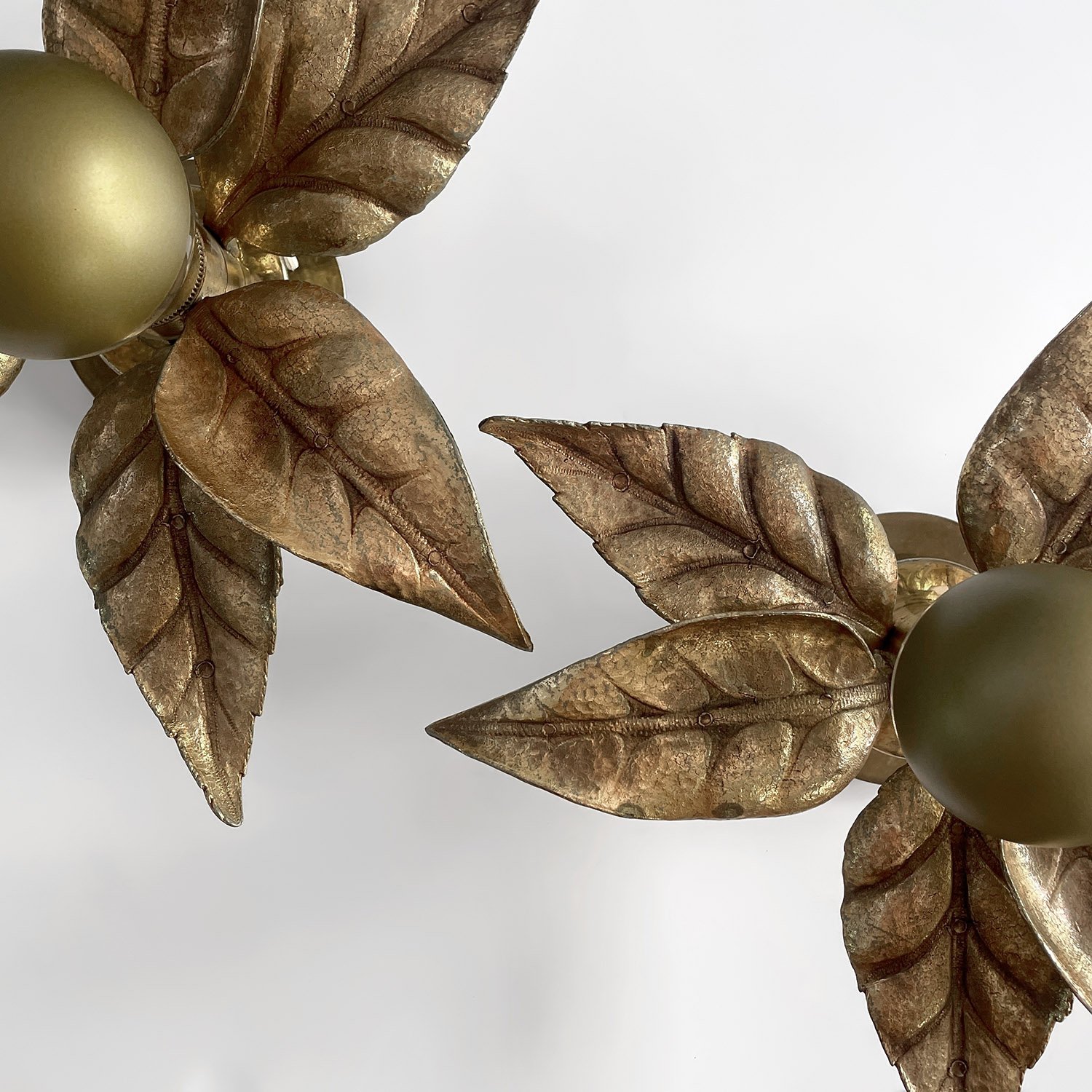 Pair of Belgian Floral Leaf Wall Lights 8 web.jpg