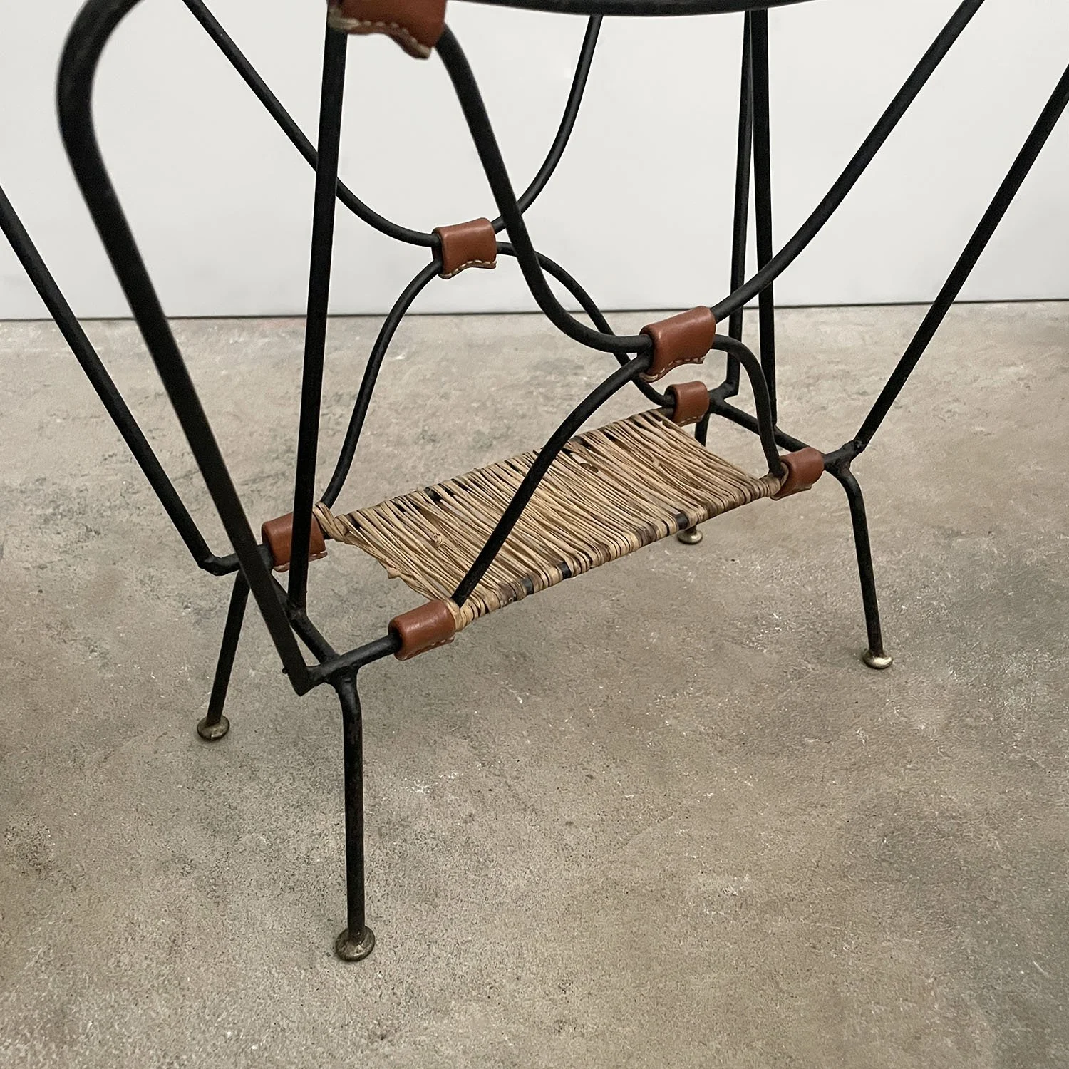 Jacques Adnet Iron & Leather Butterfly Magazine Rack 16 web.jpg