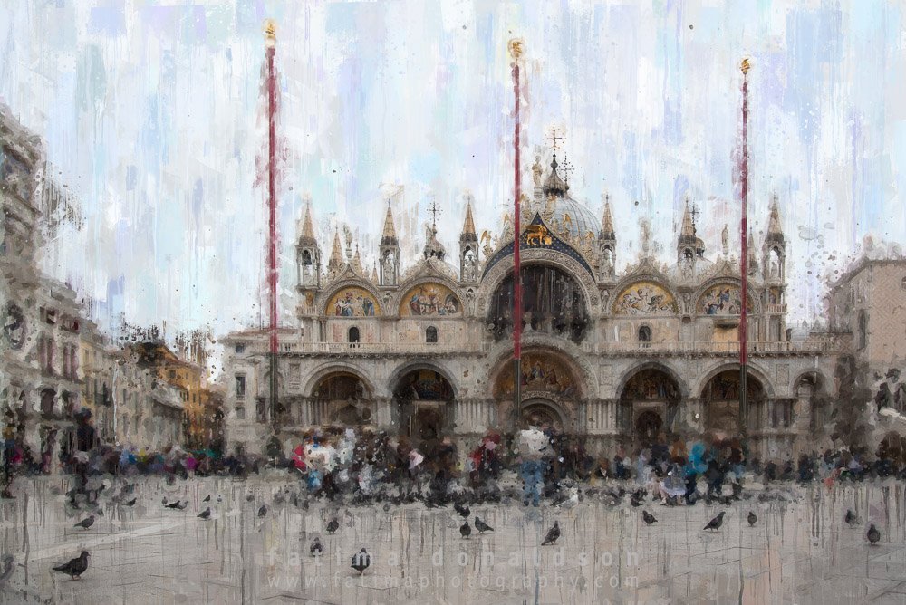 Pigeons and Peaks at St. Mark's Square Venice