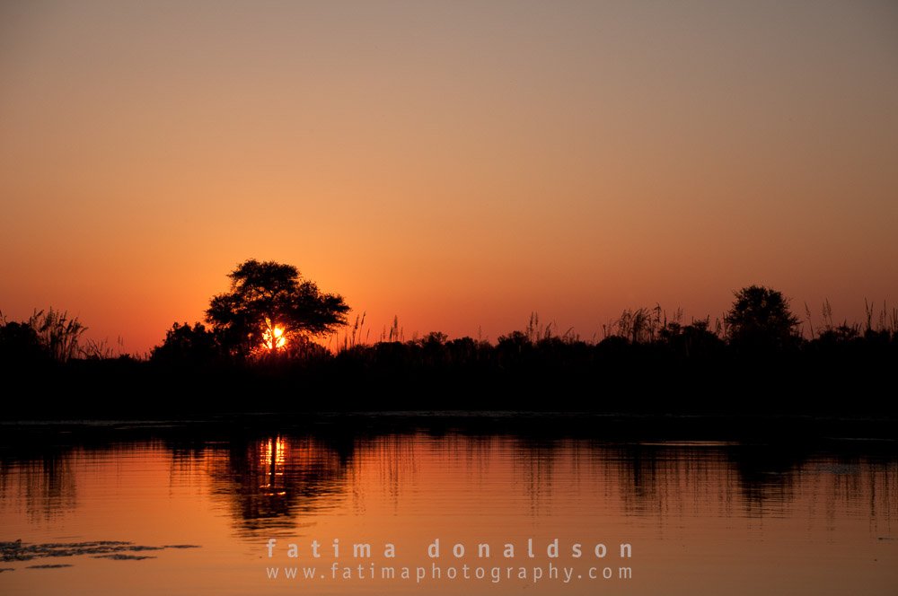 African Sunset on the Water