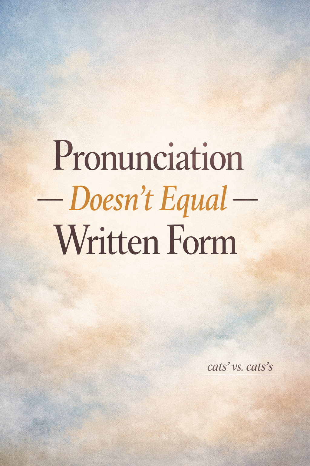 The Apostrophe Hill I Chose to Die On