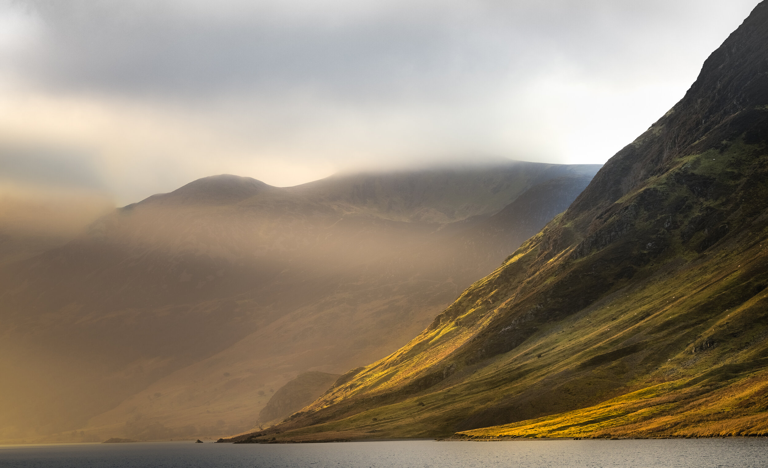 Beams across Crummock Water