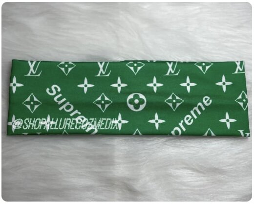 Dark green LV supreme headband — AllureCozmedix