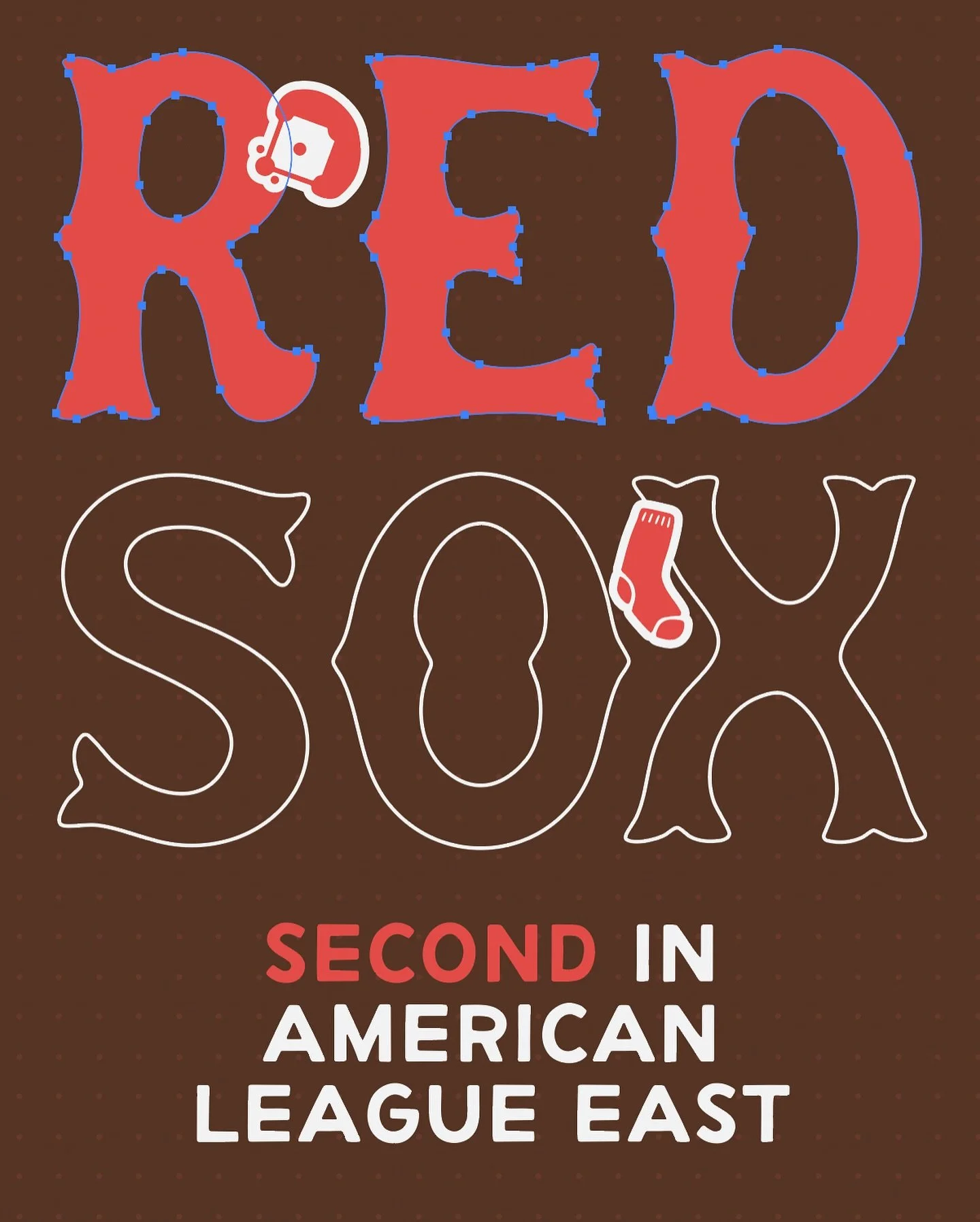 A preview of my newest sans serif + serif duo font, inspired by vintage signage and typography in Fenway Park and Red Sox merchandise! So excited about the versatility of this one 🫶