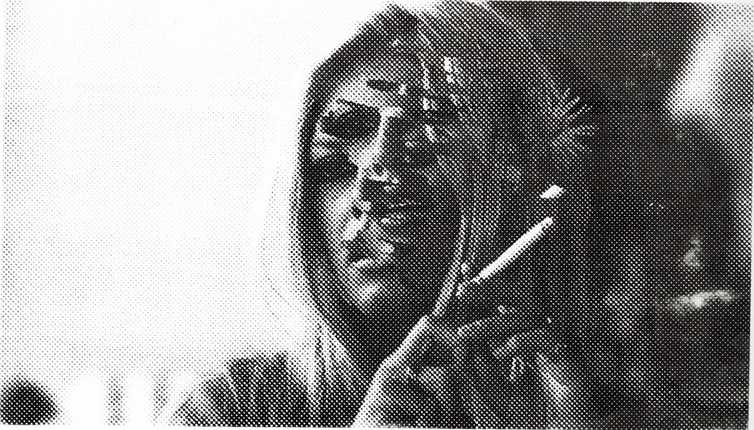 Bridget Smoking, ink on paper, 11x17", 2019.