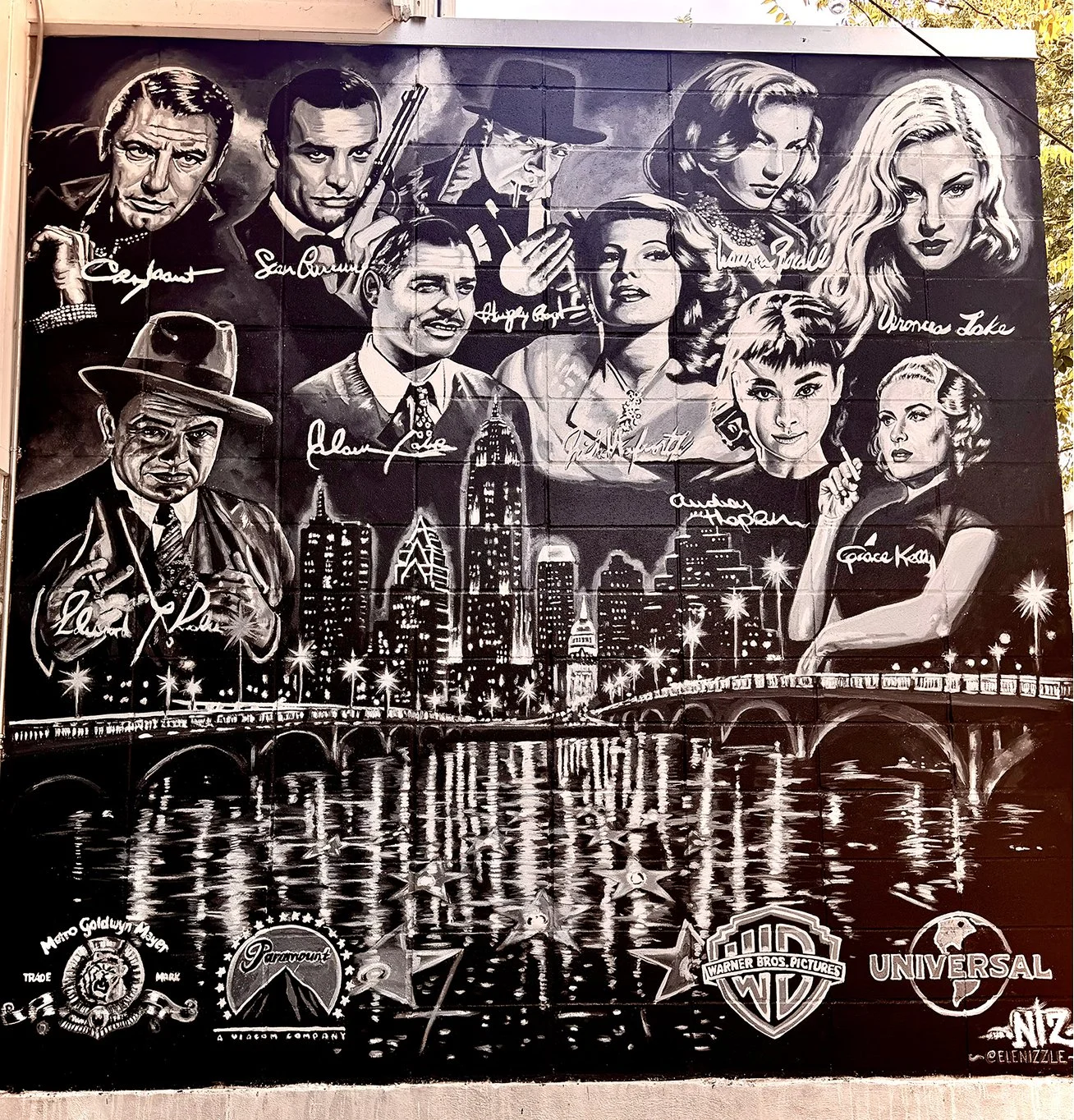 "Golden Era"-10x10' air bnb experience mural, Austin, TX