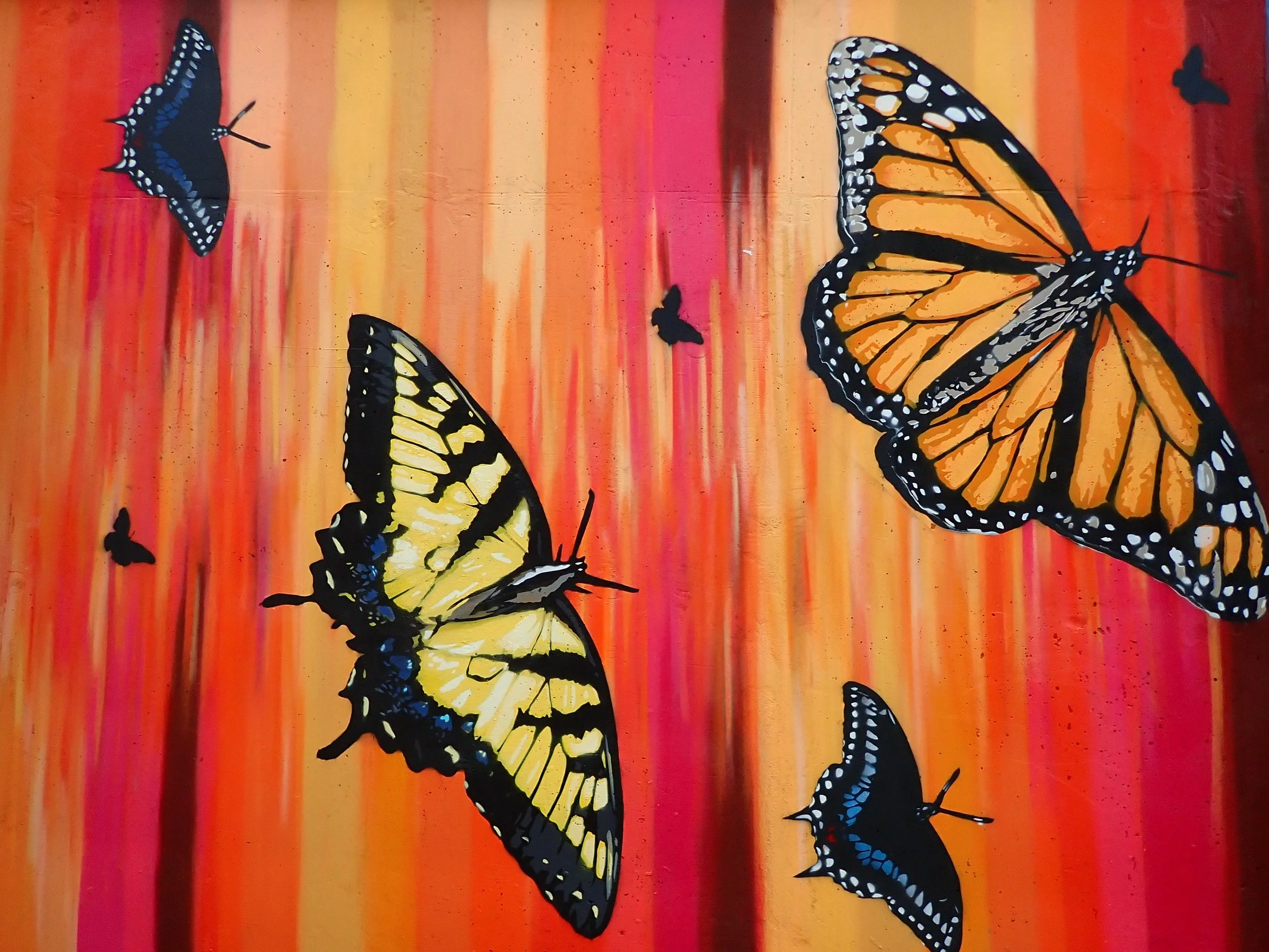 Detail of 10x20' mural in Bentonville, AR