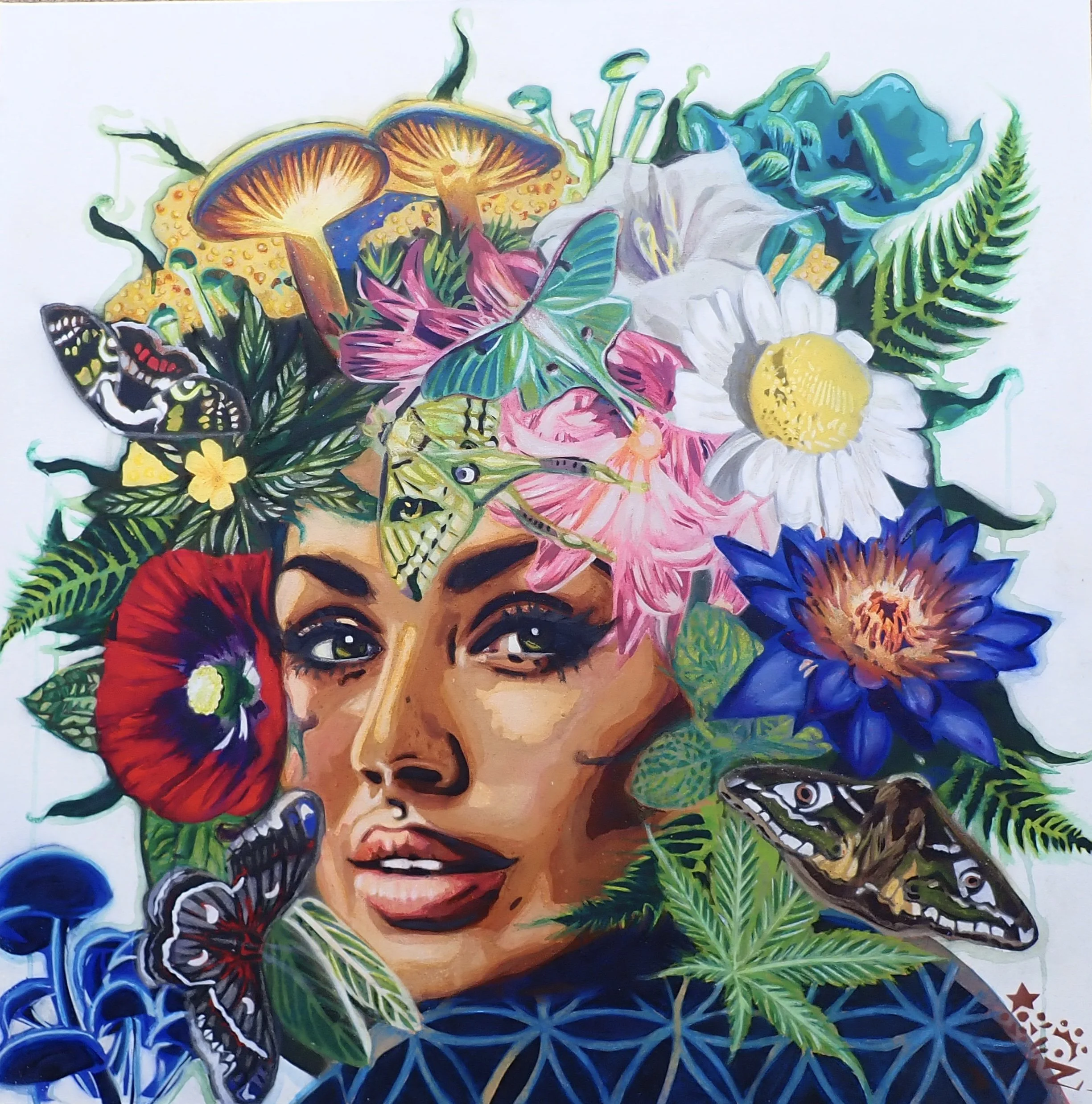 "Nightshade Fairy"-18x18" archival glicee print-$100