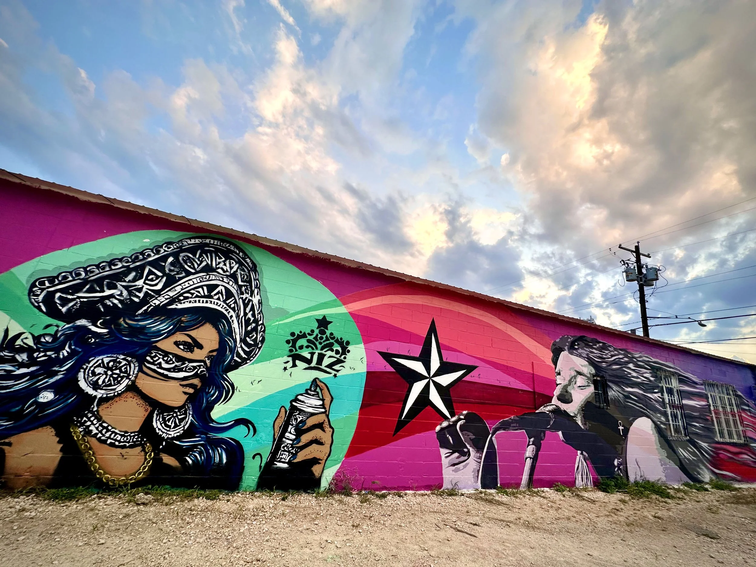"Baddies"-mural detail
