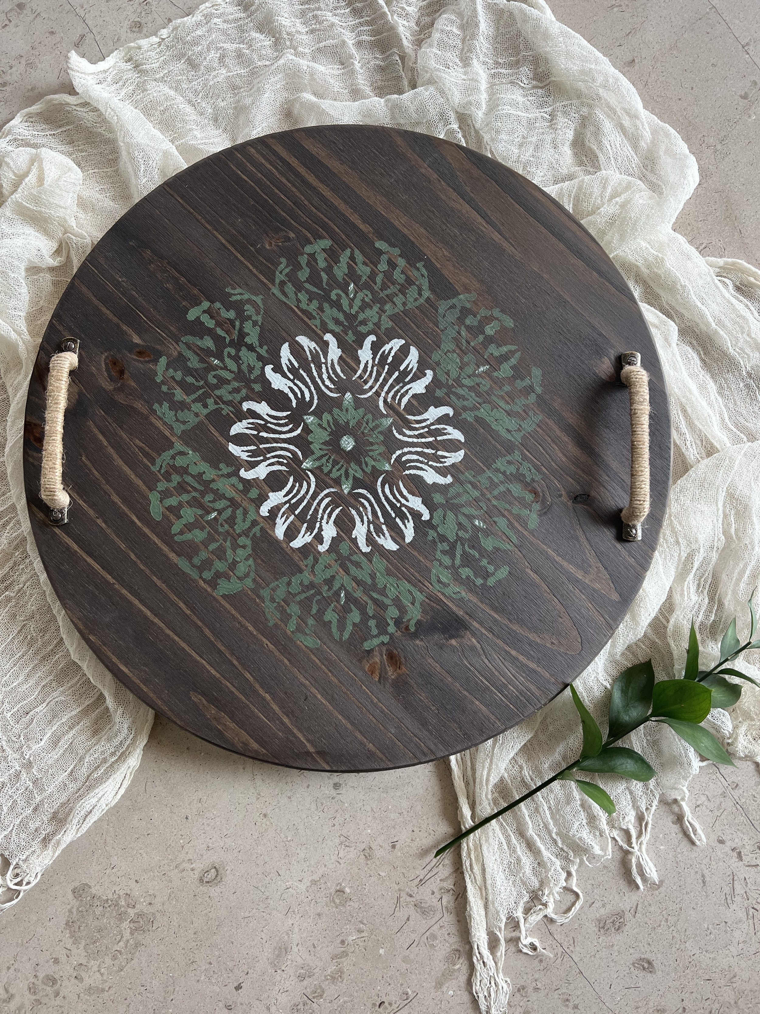"Green Medallion" Lazy Susan