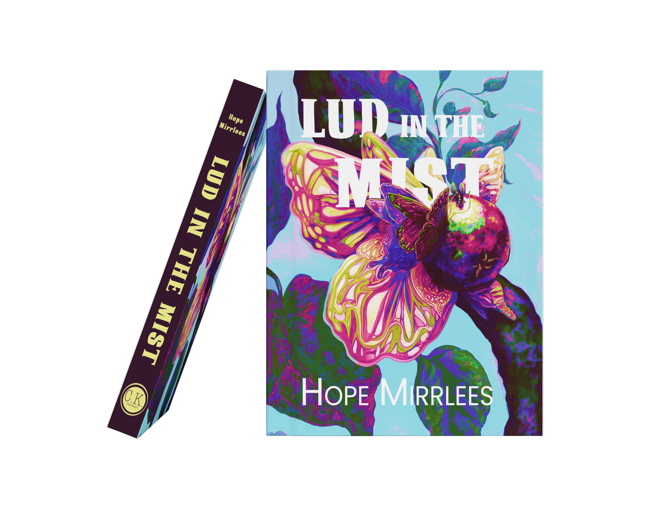Lud in the Mist Book Jacket Design in Mockup (C)2025byC.Kmita