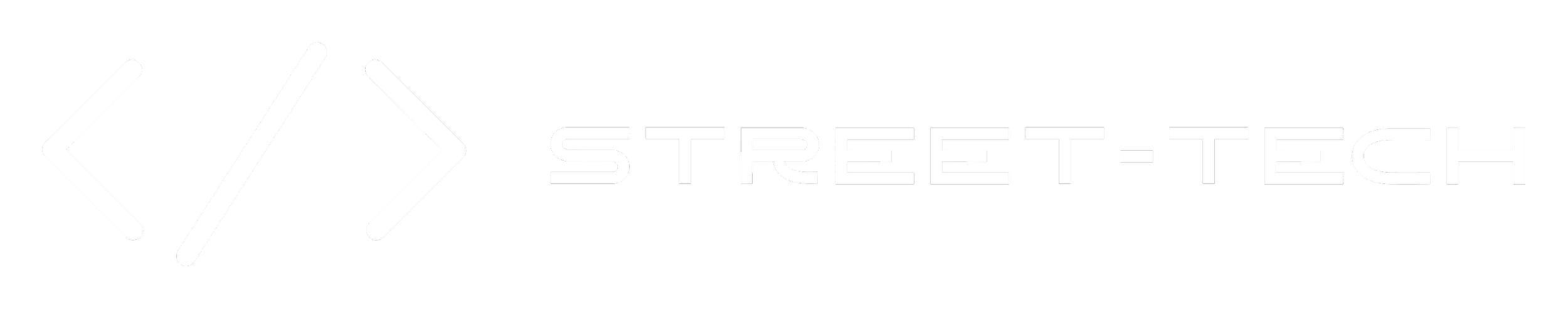 Street Tech logo with stylized code brackets and the words STREET-TECH