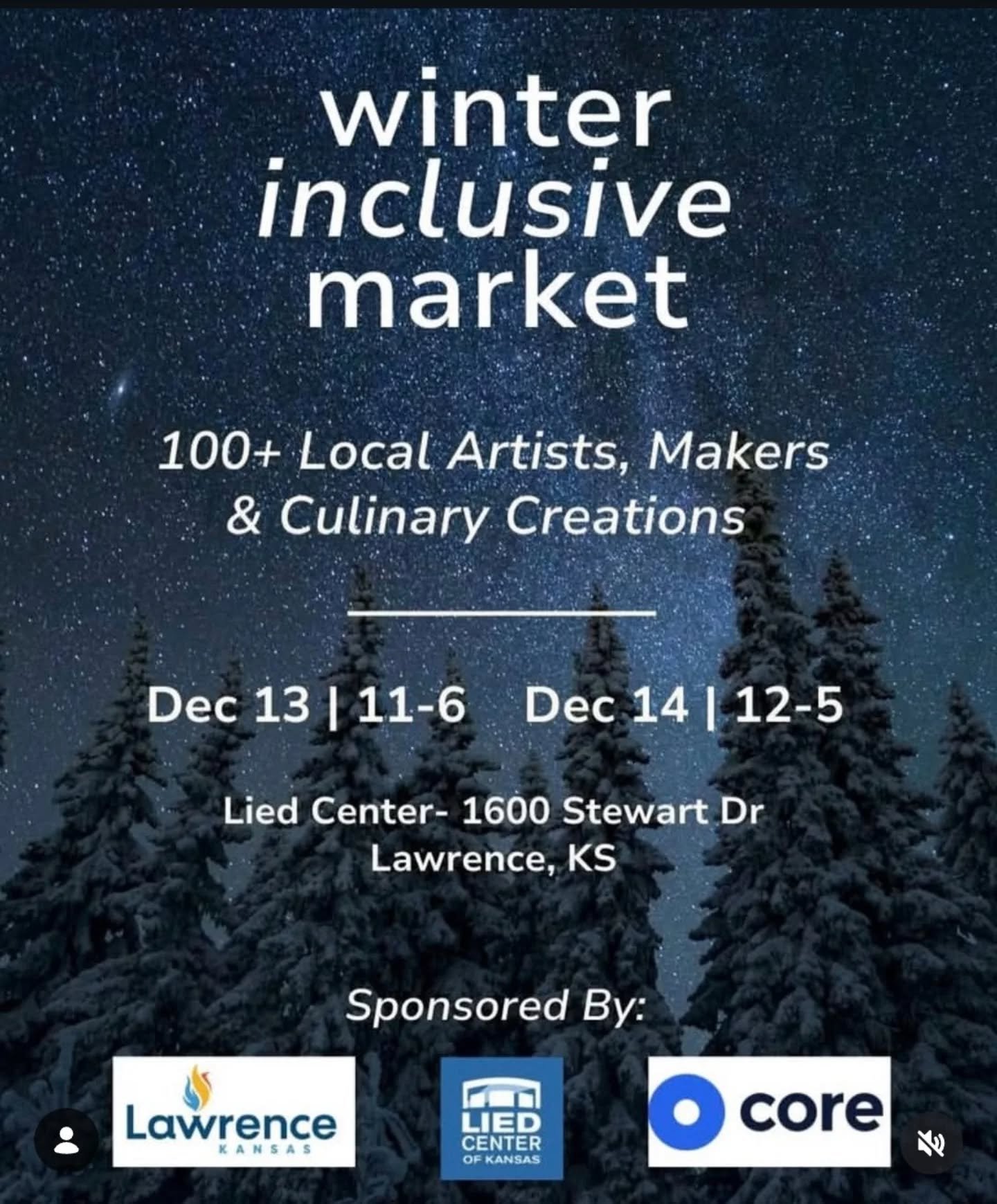 This is like a dream! We will be there! 🤩
100+ vendors, so this will be an amazing place to discover local artists and makers! Come get your last minute gifts!

@inclusive_market_lfk