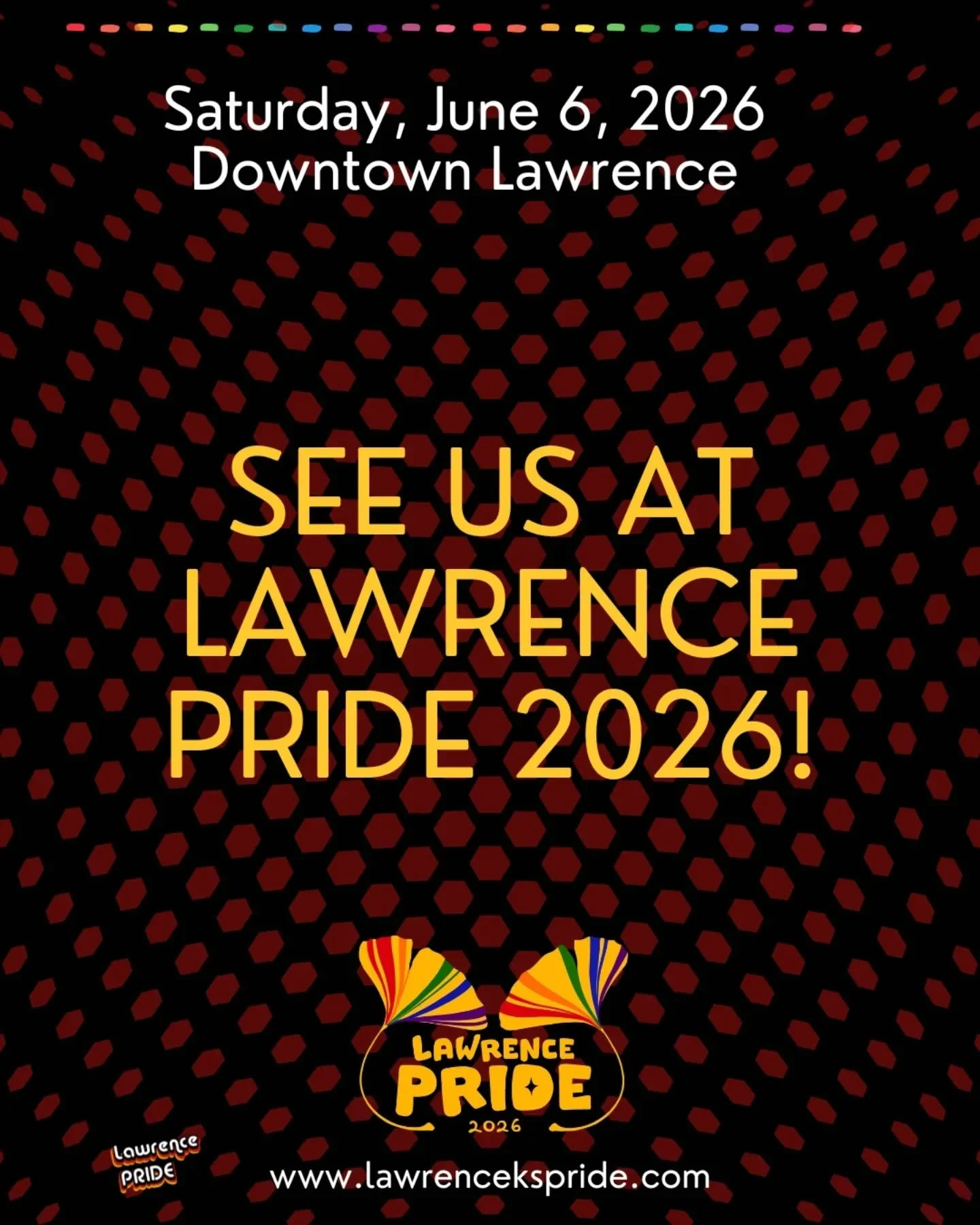 Lawrence Pride! We are so excited. 💜 This Saturday, June 6.