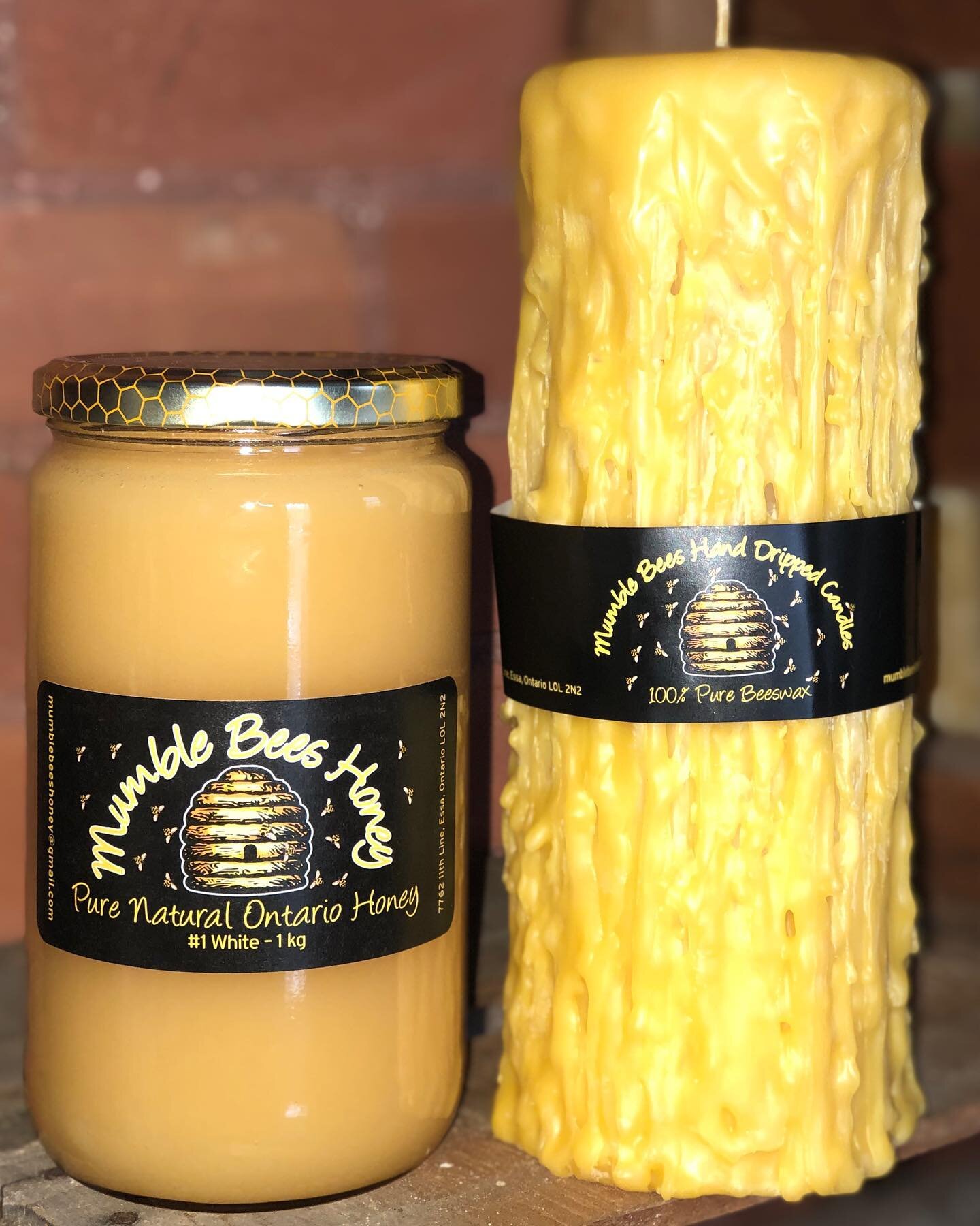 Great Mother&rsquo;s Day gift idea! Natural Honey 🍯 &amp; Pure Beeswax Candle 🐝