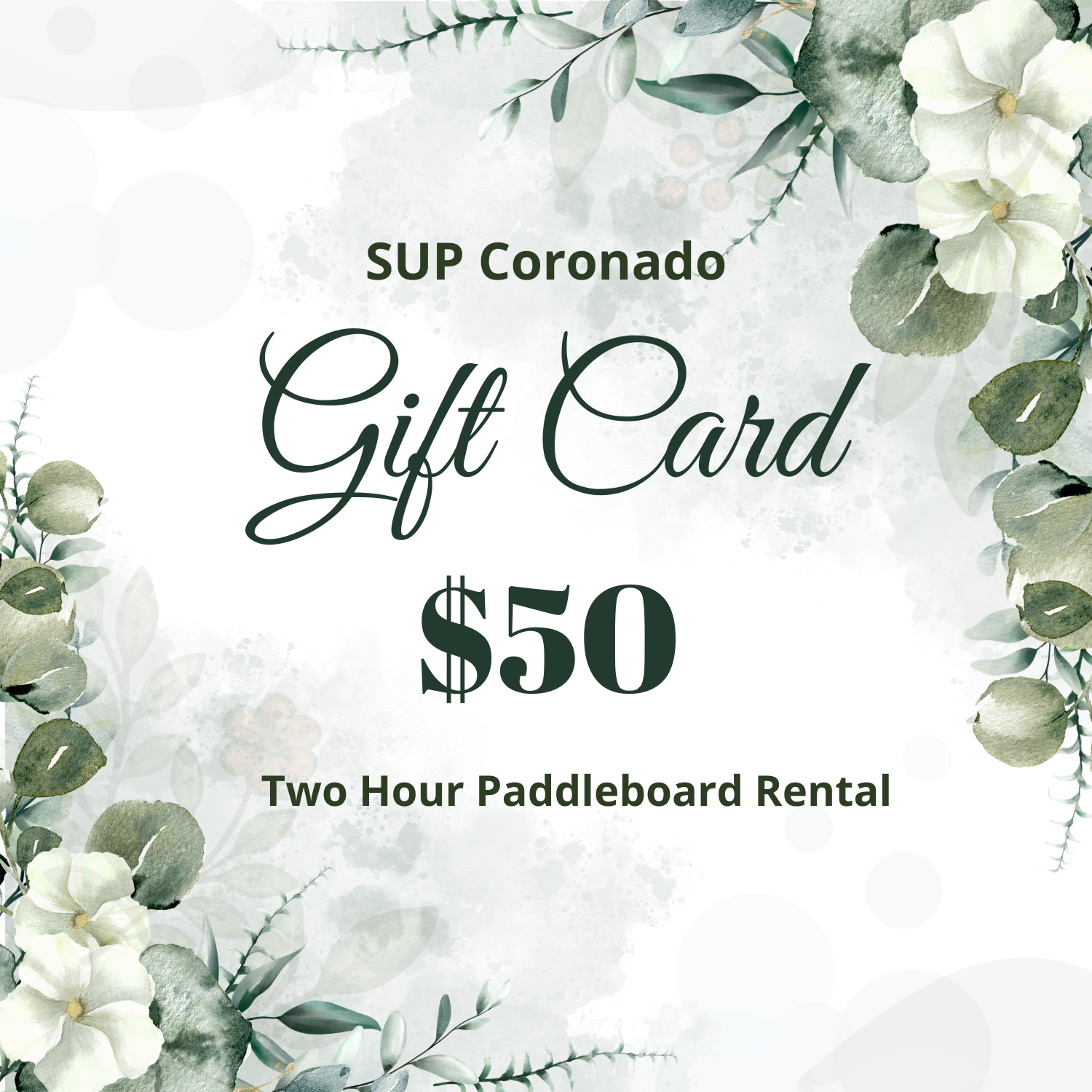 SUP Coronado Gift Card - Two Hour Paddleboard Rental