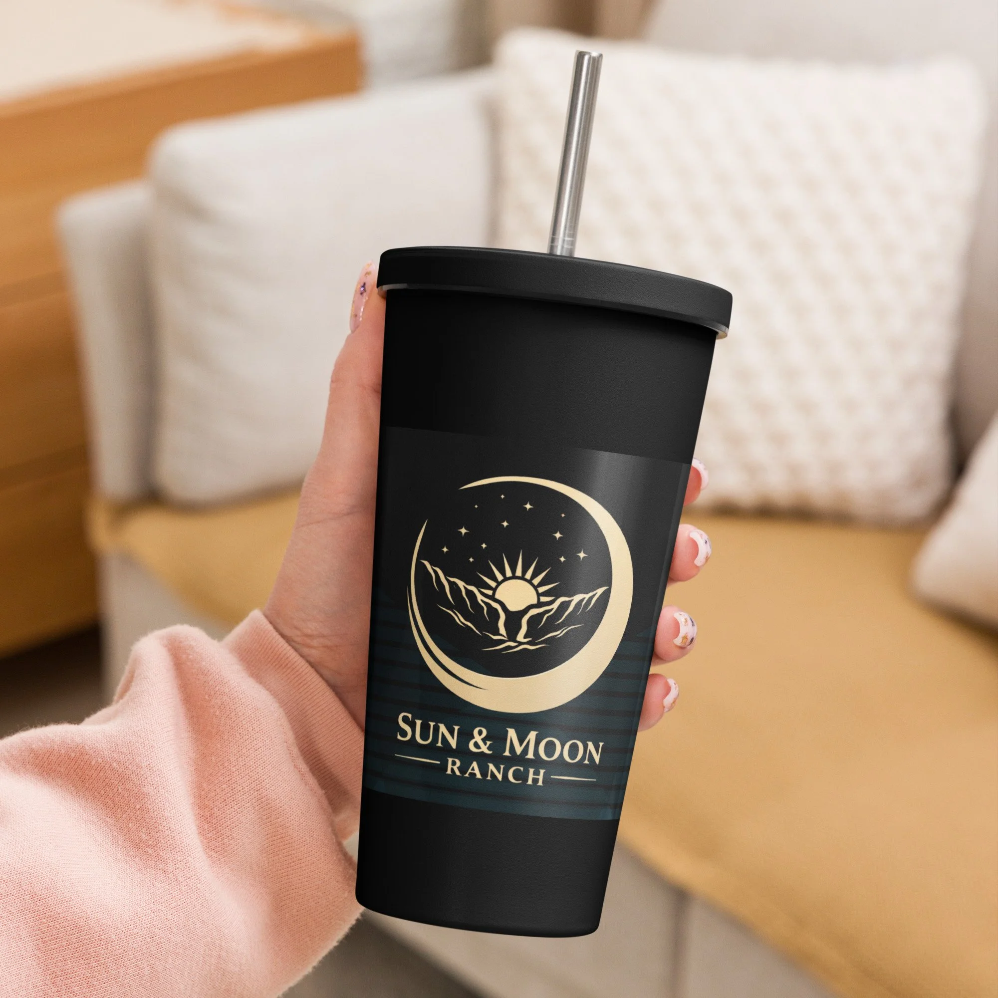 Sun & Moon Ranch - Hydrate - Insulated tumbler with a straw